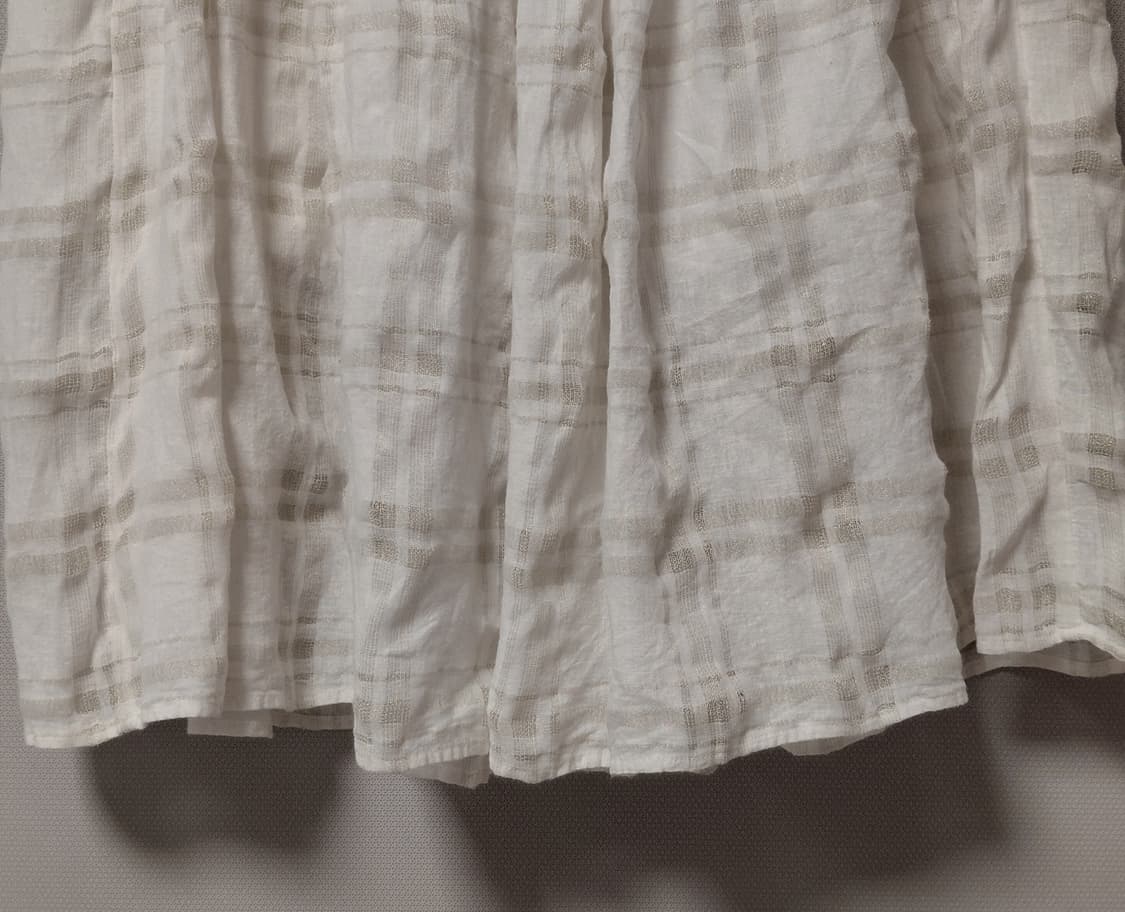 연그린 체크 롱 스커트 상품이미지2