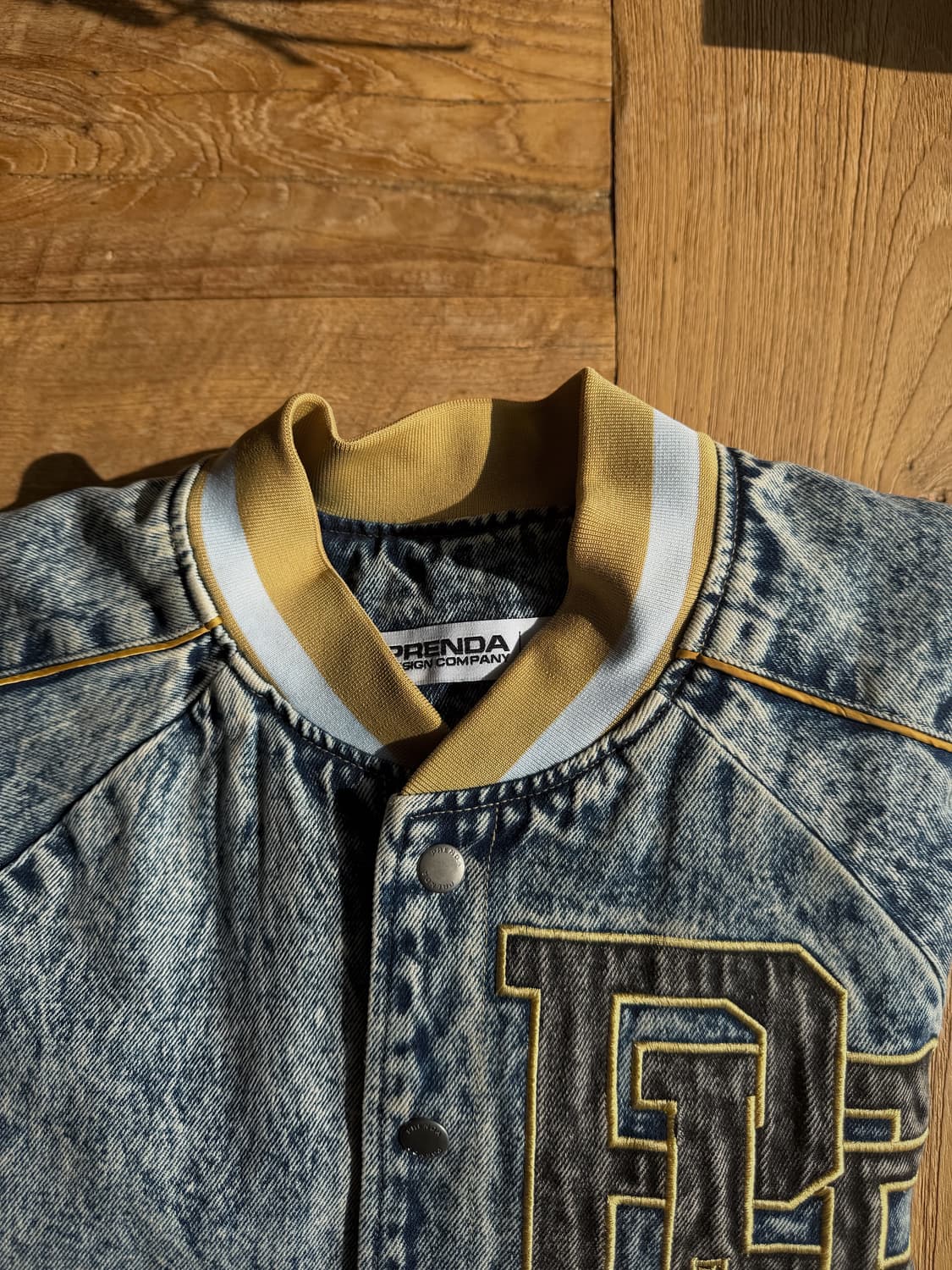 [프렌다] 바시티 데님 자켓 상품이미지3