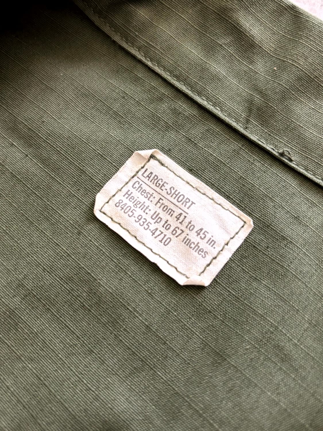 70's 미군 오리지널 정글 퍼티그 자켓 L-S 데드스탁 상품이미지8