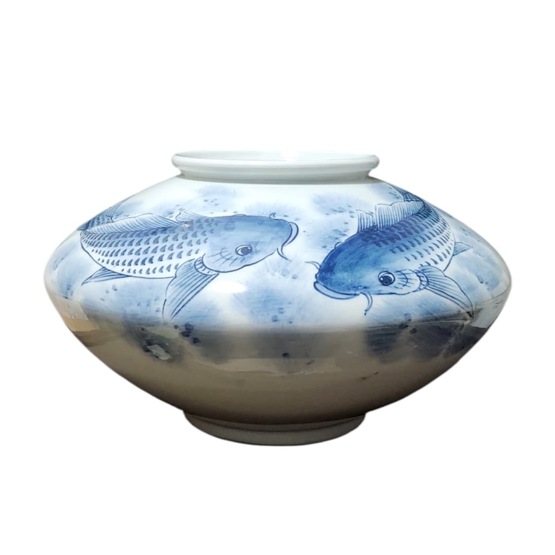 빈티지 대형 도자 청화어해문호  상품이미지1