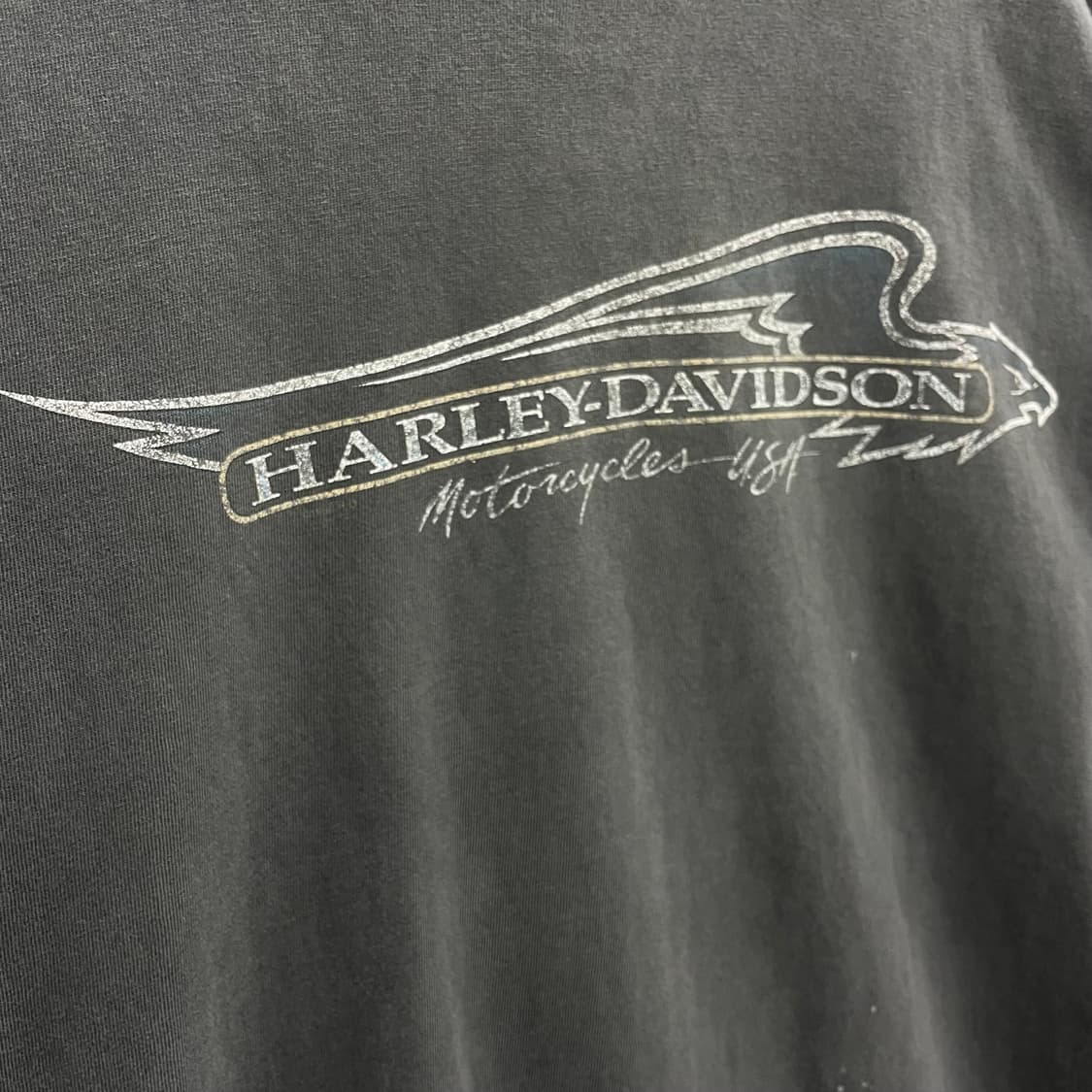 할리데이비슨 90s 하드 페이딩 레이서 빈티지 반팔 티셔츠 상품이미지4