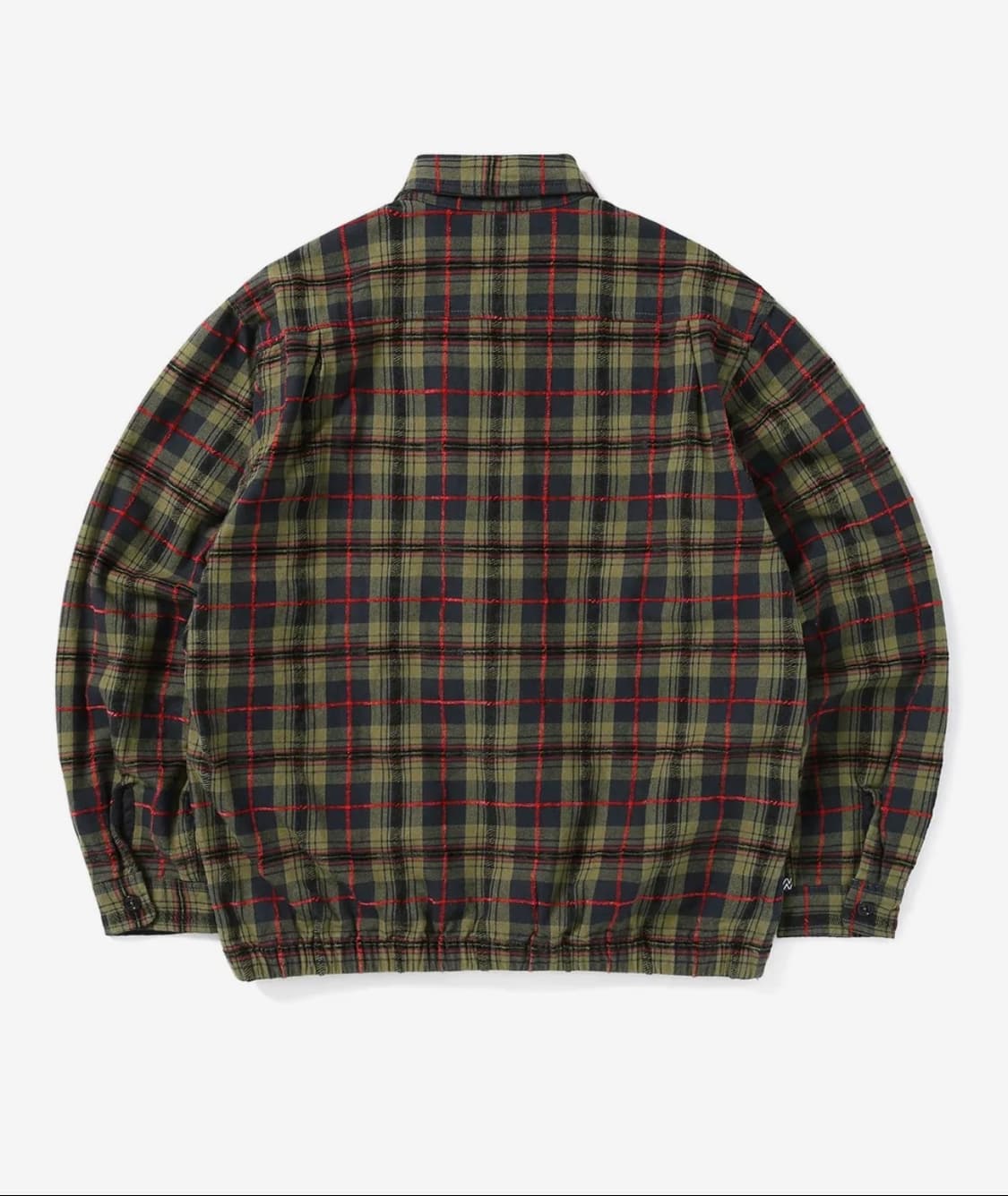 E/T-Logo Plaid Shirt Jacket Navy 상품이미지2