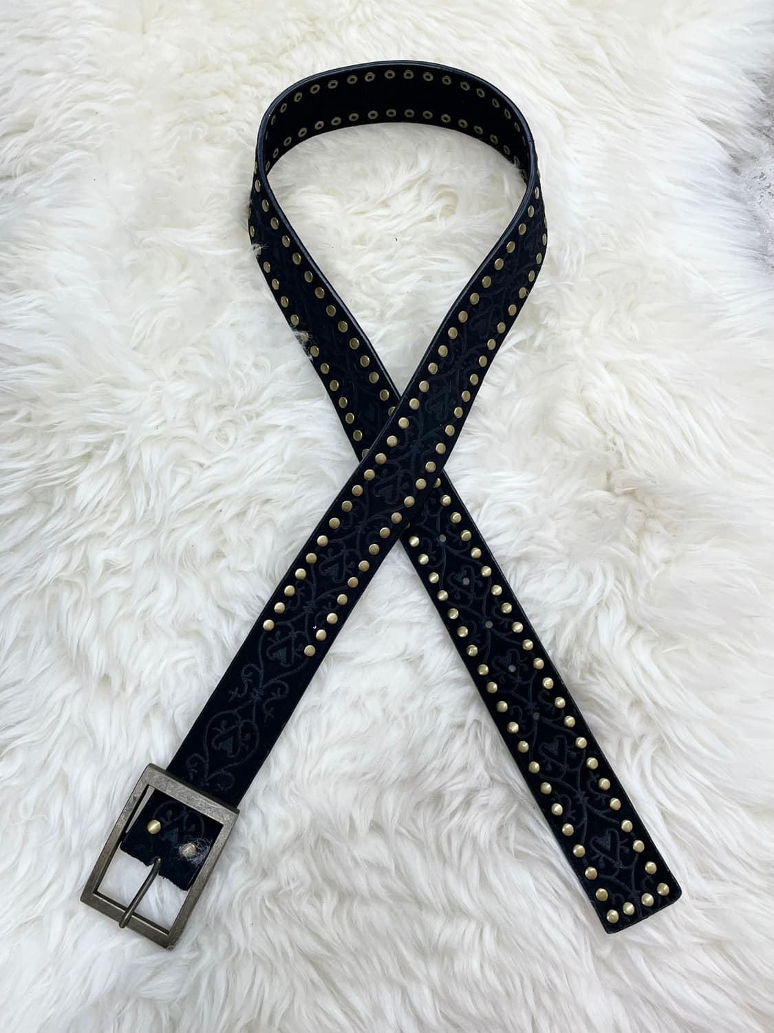 리얼레더 스터드 오리엔탈 버클 벨트 상품이미지1