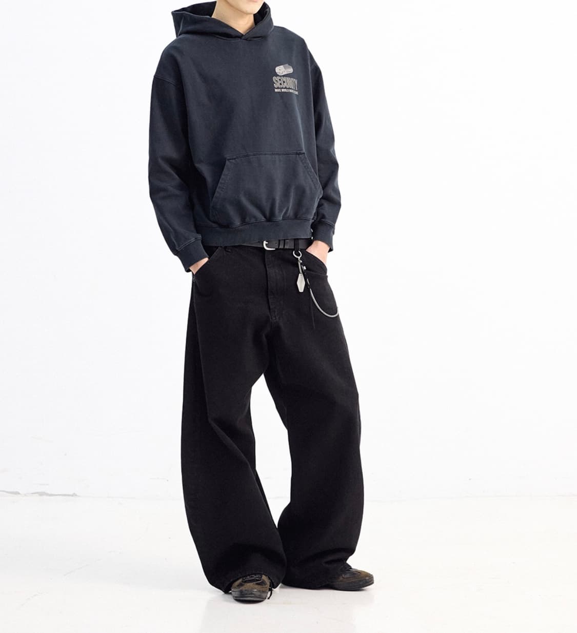 해칭룸 Wide curve jeans Jet Black 상품이미지3