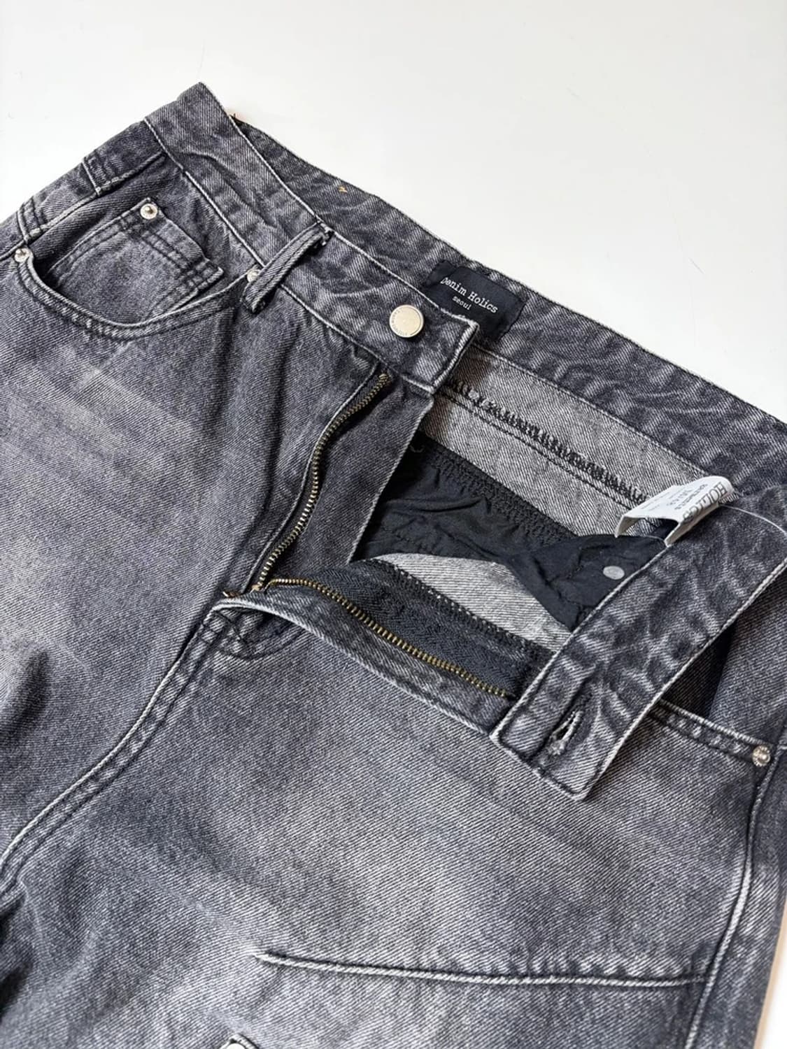 데님홀릭스 멀티 카고 와이드 데님 팬츠 PN9217 상품이미지3