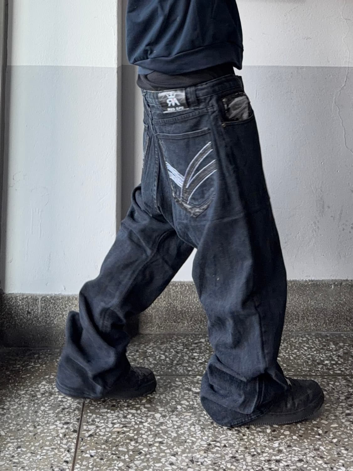 빈티지 자수 힙합팬츠 상품이미지1