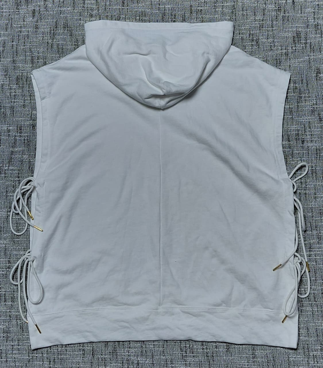 [LL] MEDE 19F 사이드 레이스업 후드 베스트 (화이트) 상품이미지7