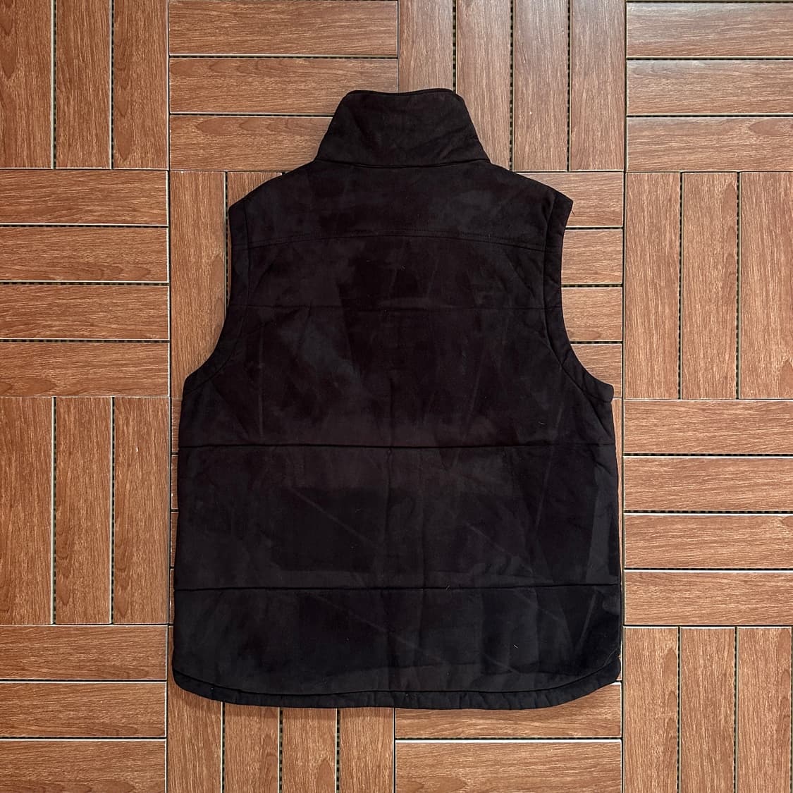 Kansai jeans fake swede padded vest 상품이미지3