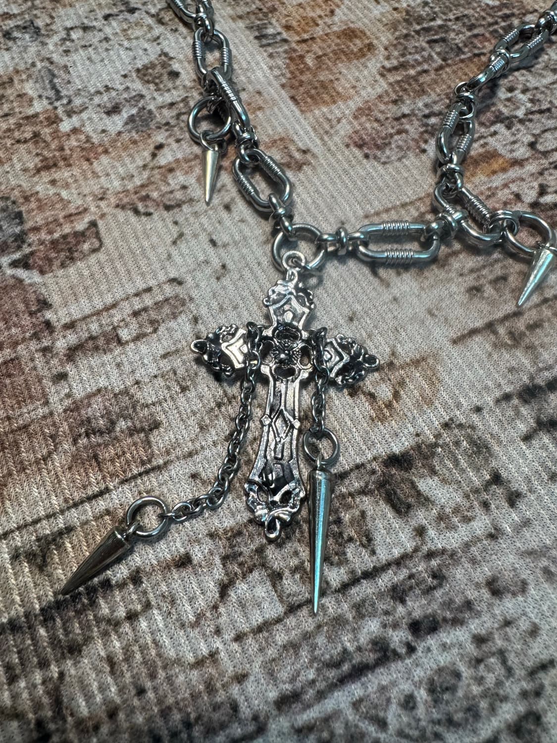 Vintage Cross Chain Necklace 상품이미지3