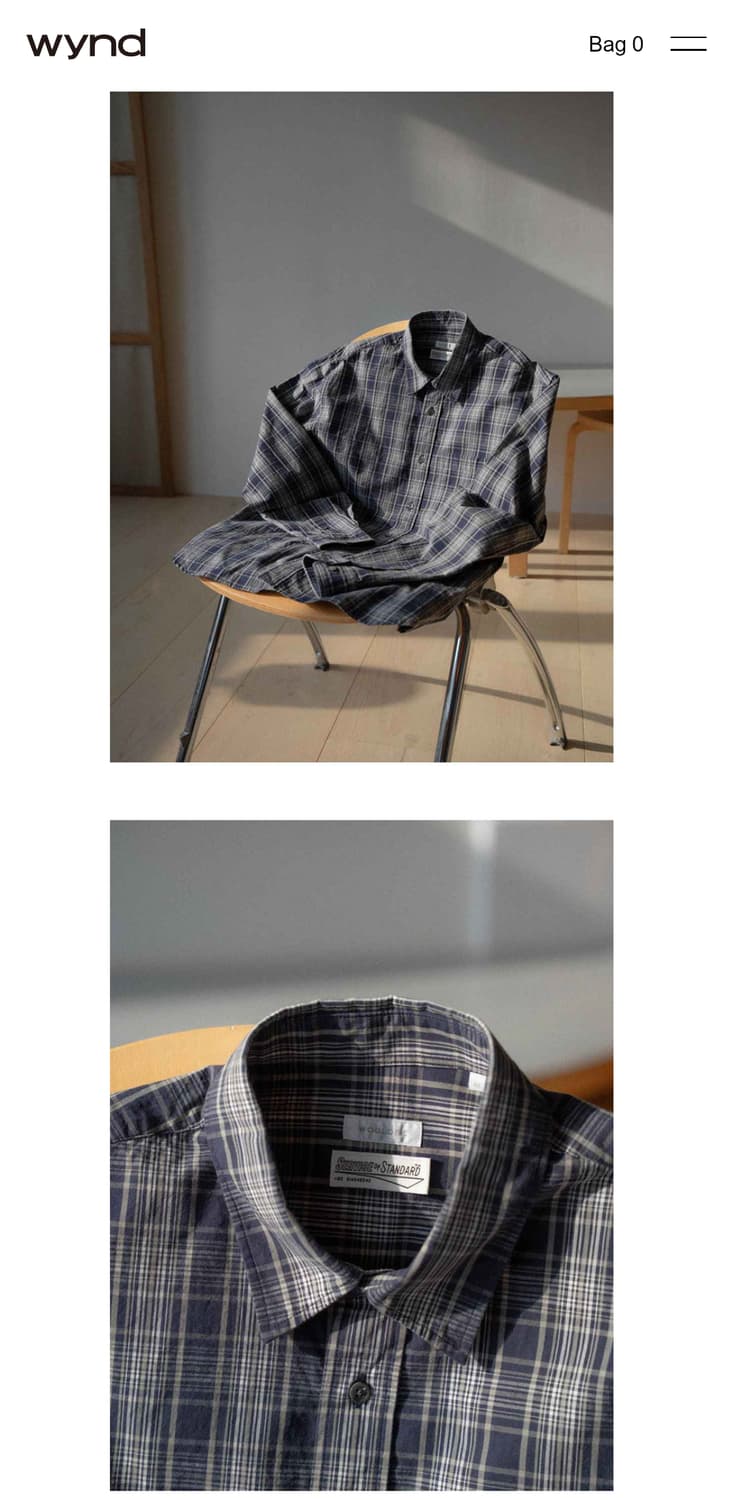 [1] 우드비 x wynd 릴렉스드 체크 셔츠 네이비 / 와인드 상품이미지8