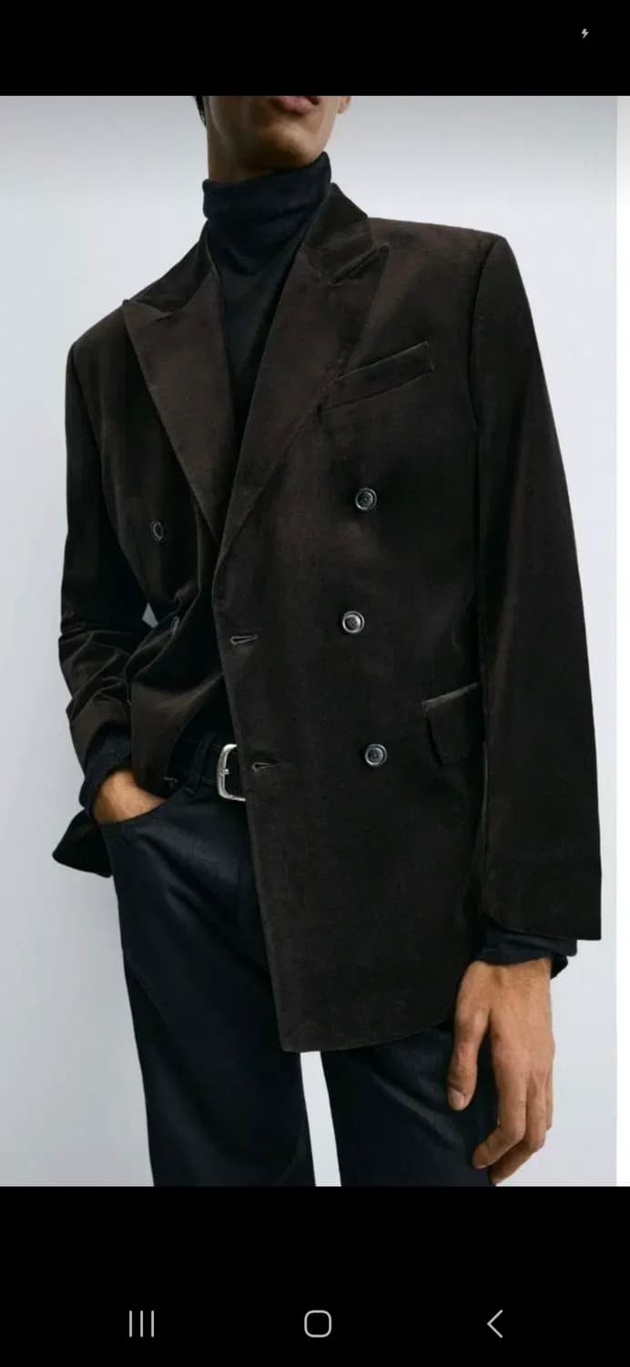 자라 zara 벨벳 블레이저 54사이즈 판매 상품이미지1