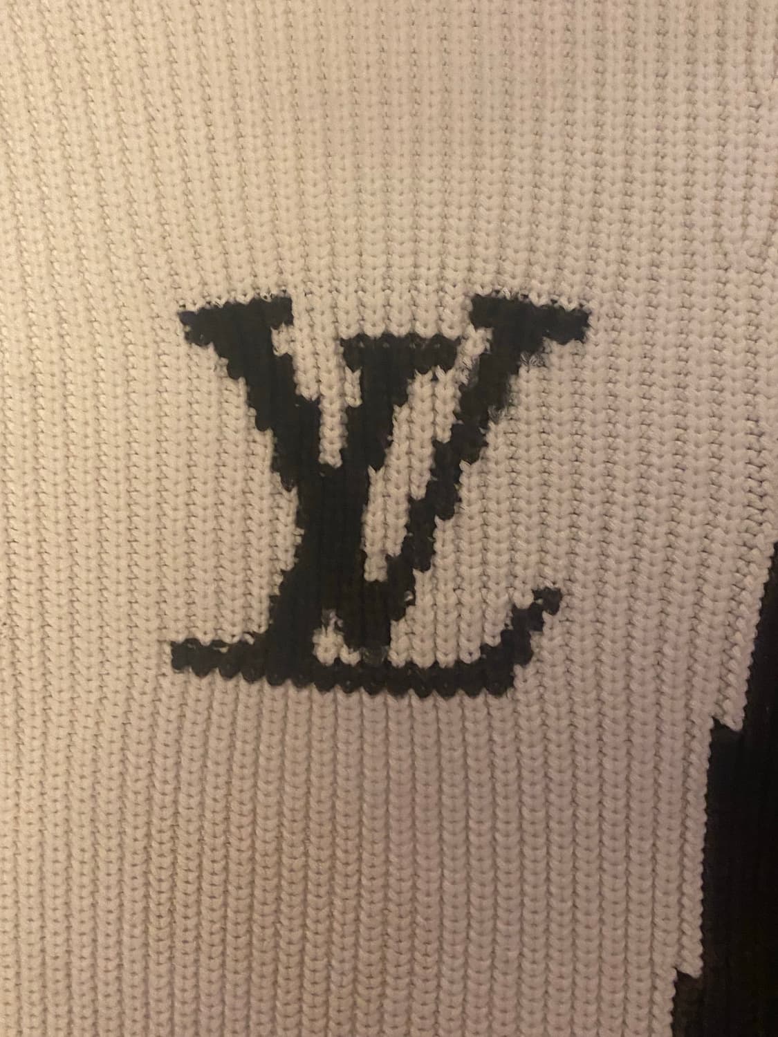 [정품] 루이비통 남성 투톤 하이넥 하프 스웨터 배색니트 M 상품이미지2