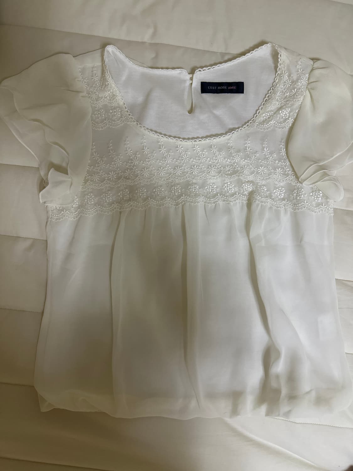 레스트로즈 블라우스 레이스 레이어드 나시 세트 상품이미지2