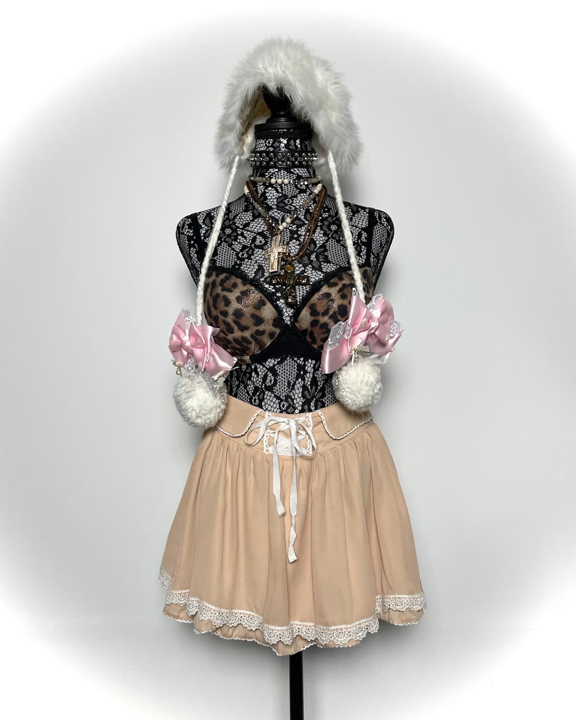 DEARY 디어리 라떼갸루 아일렛 레이스 스커트 상품이미지1