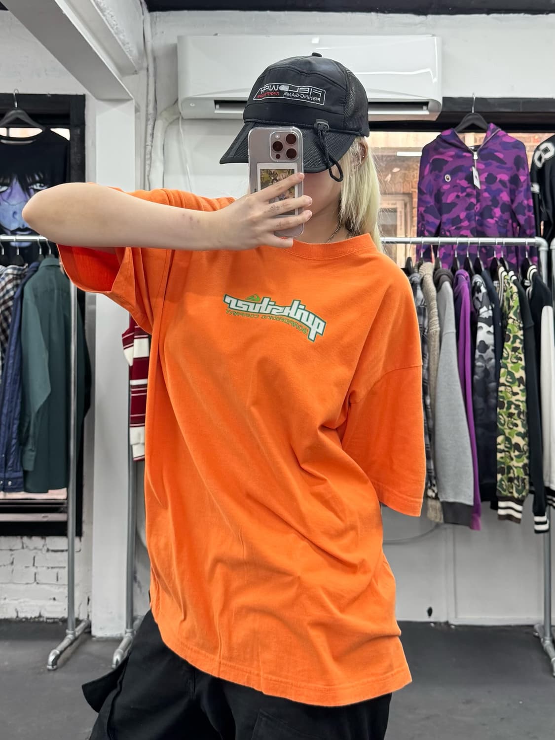 Quiksliver 퀵실버 빅로고 오렌지 티셔츠 상품이미지4