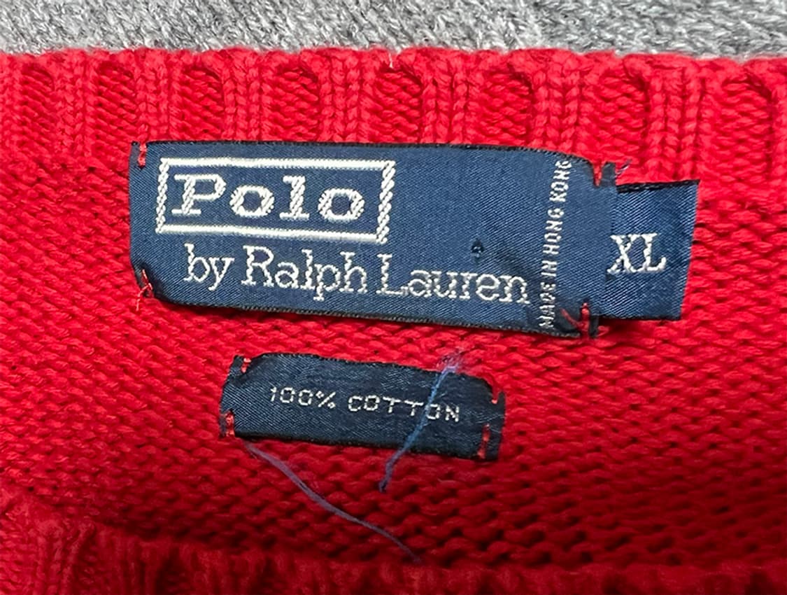 POLO 폴로 남자 코튼니트 레드 오버핏 XXL 110-115 상품이미지3