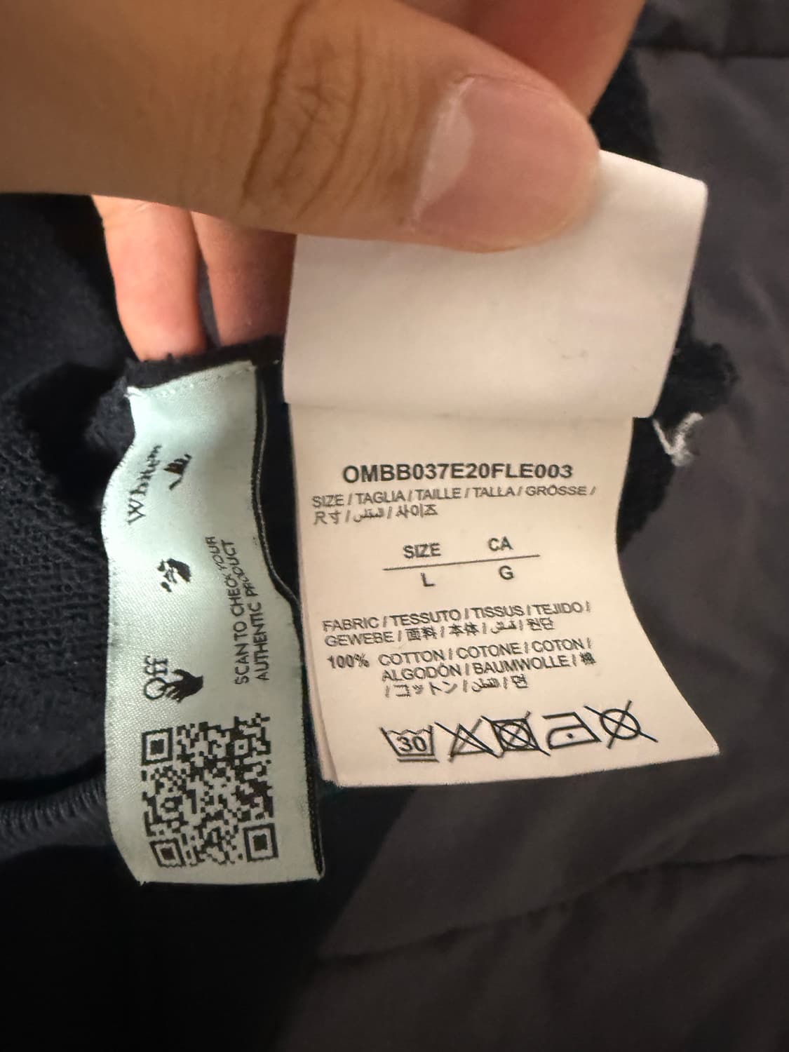 [M] 오프화이트 Off-White 카라바지오 애로우 후드 블랙 후드티 상품이미지4