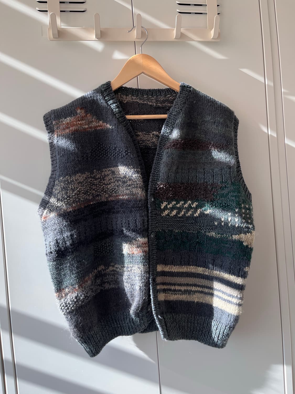 Vintage 핸드메이드 패턴 니트 조끼  상품이미지3