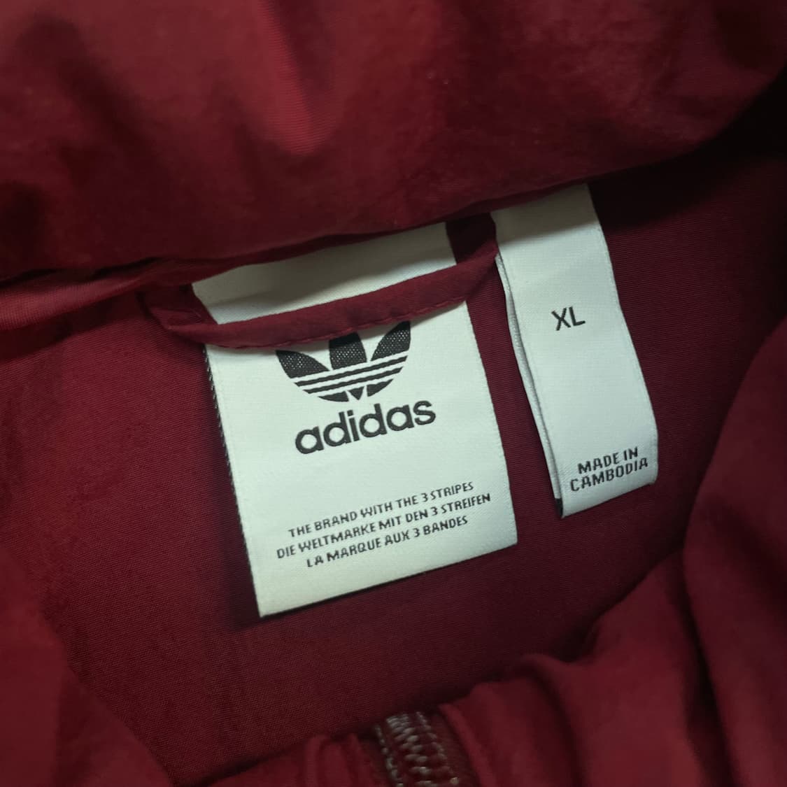 아디다스 슈퍼스타 바람막이 자켓 버건디 상품이미지3