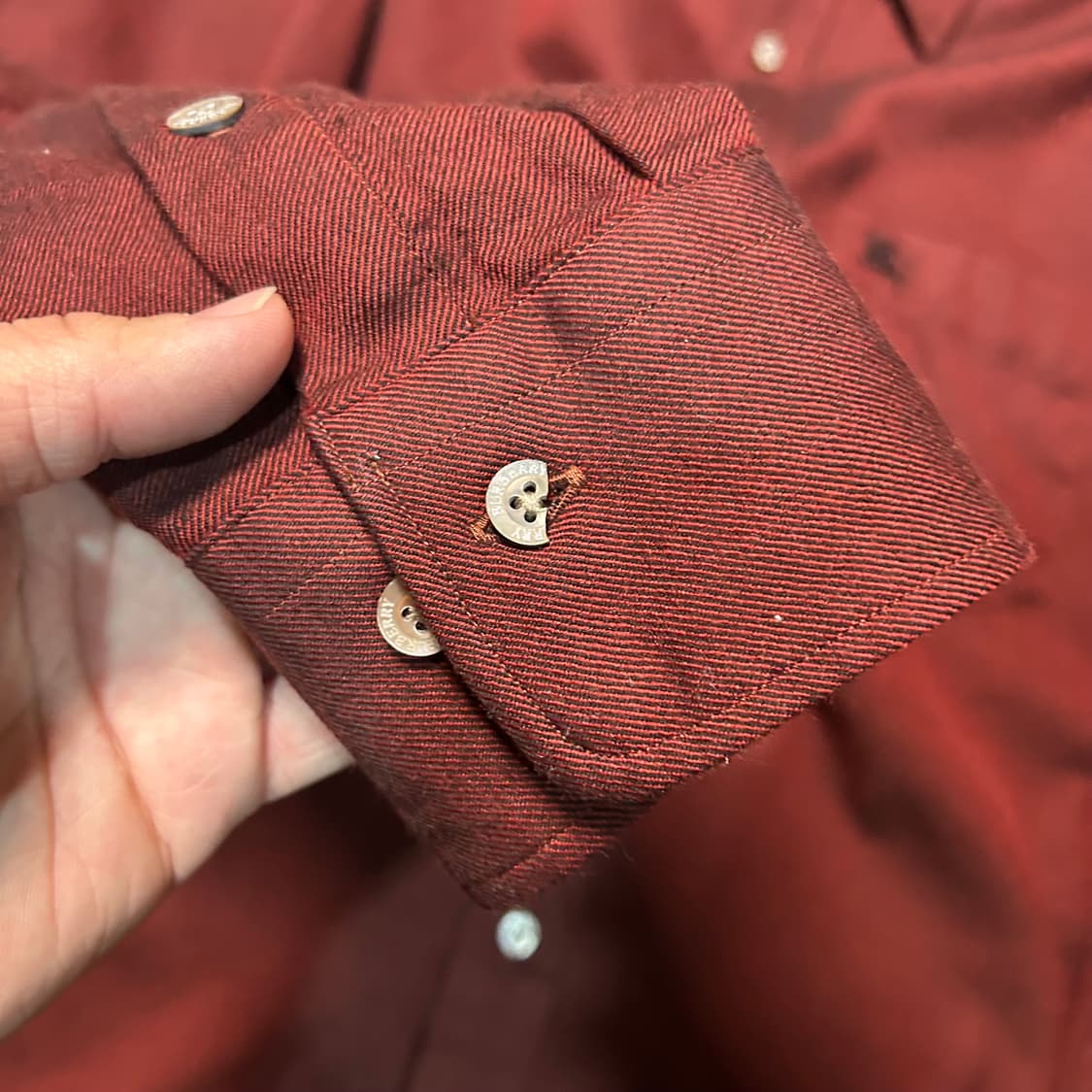 [L] 버버리 버건디 셔츠 상품이미지4