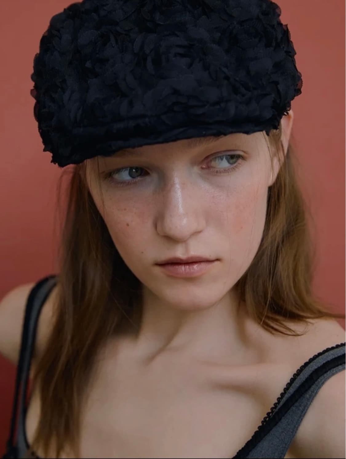 어썸니즈 클래식 헌팅 캡_로즈 블랙 모자 상품이미지1