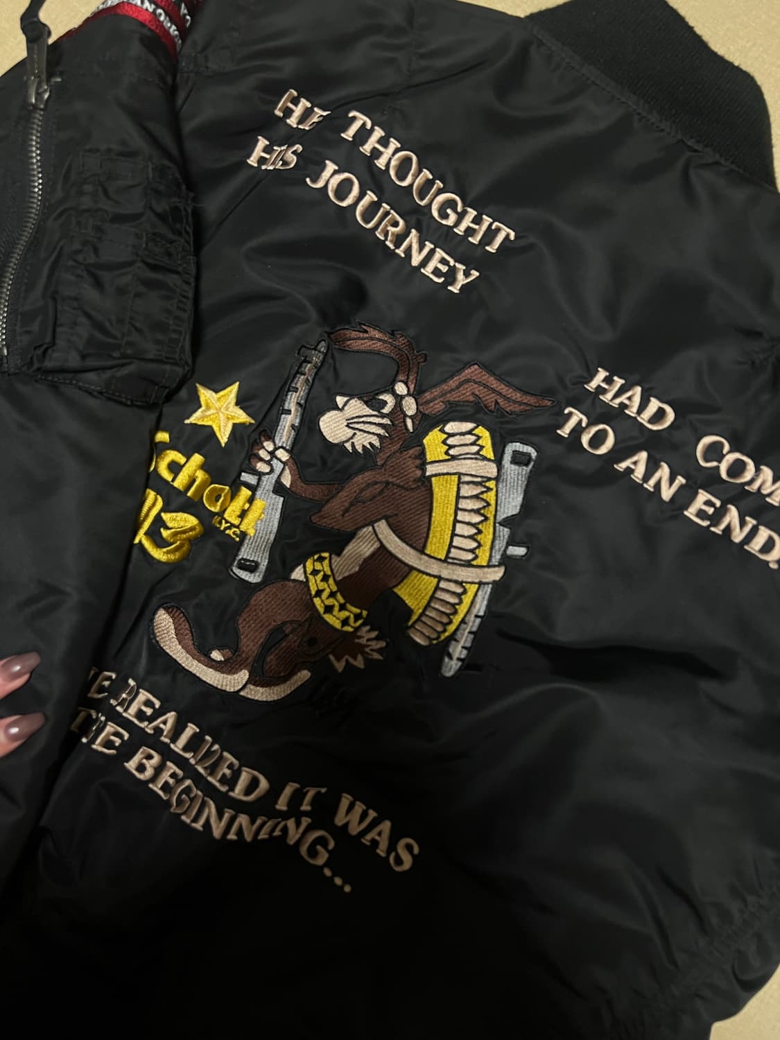 Schott 쇼트 MA-1 블루종 자켓 상품이미지3