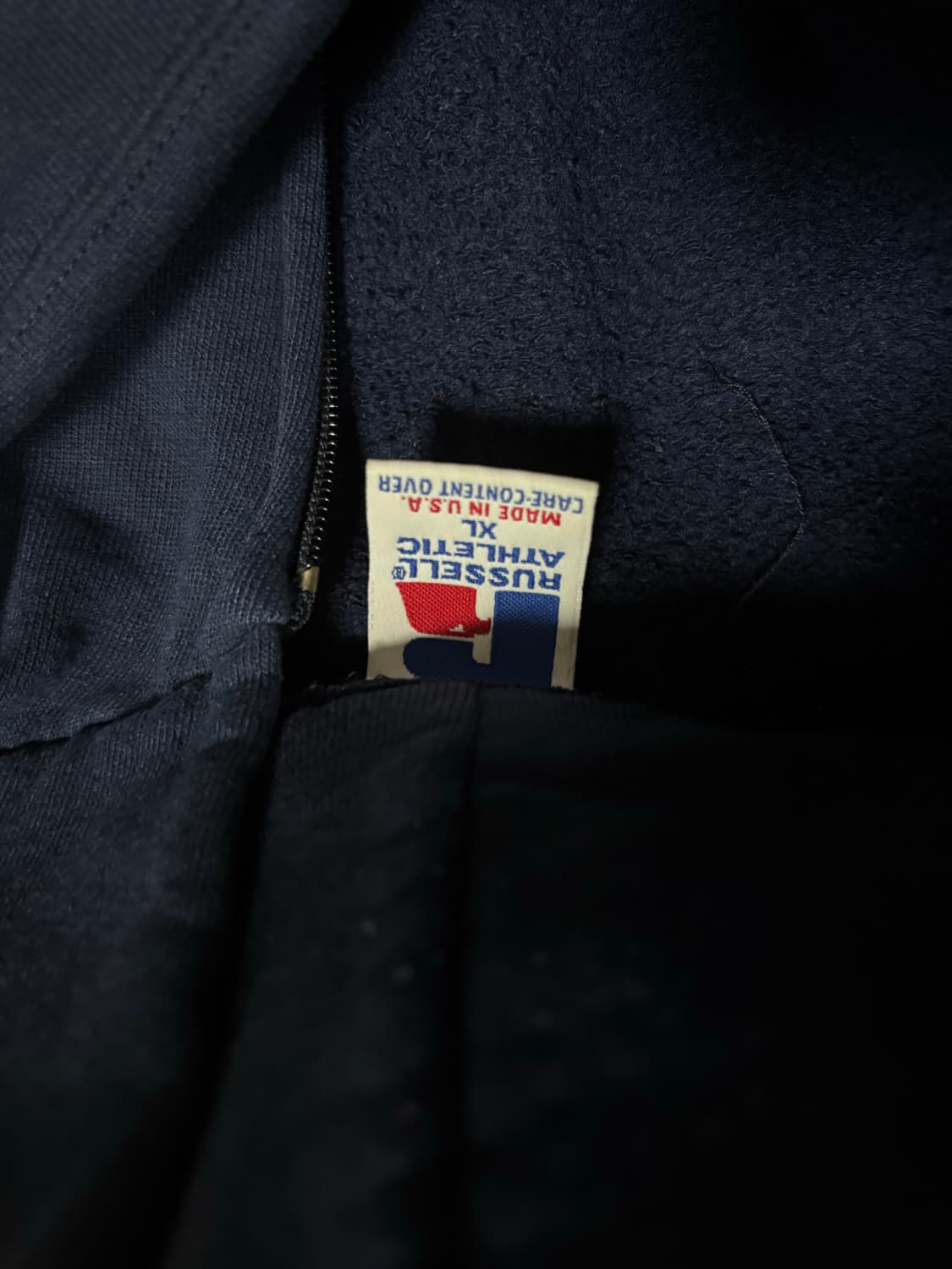 [XL] 90s 러셀 애슬레틱 후드집업 네이비 상품이미지3