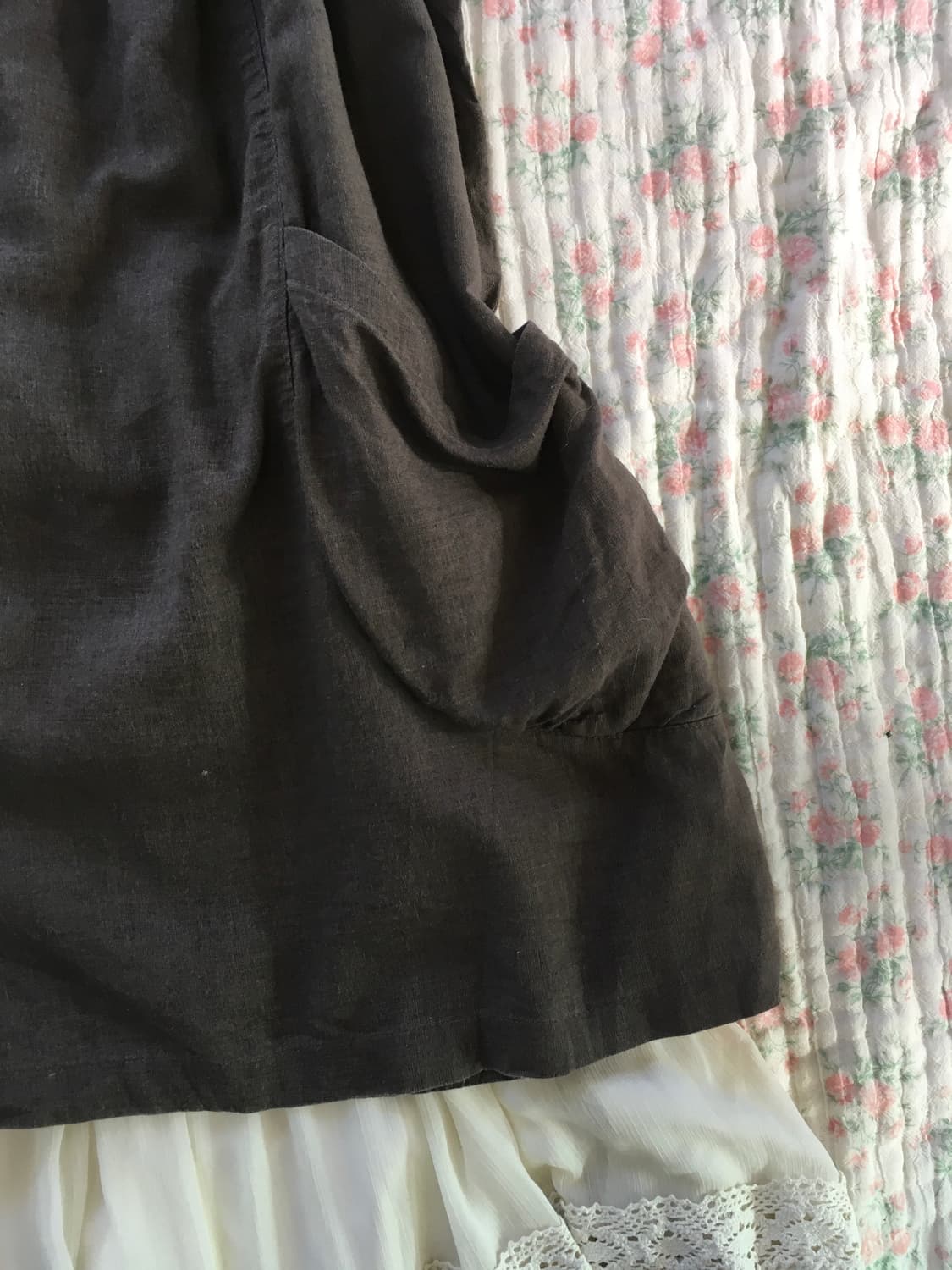 빈티지 브라운 모리 블라우스 1038 y2k 스트릿 갸루 펑키 일본빈티지 상품이미지3