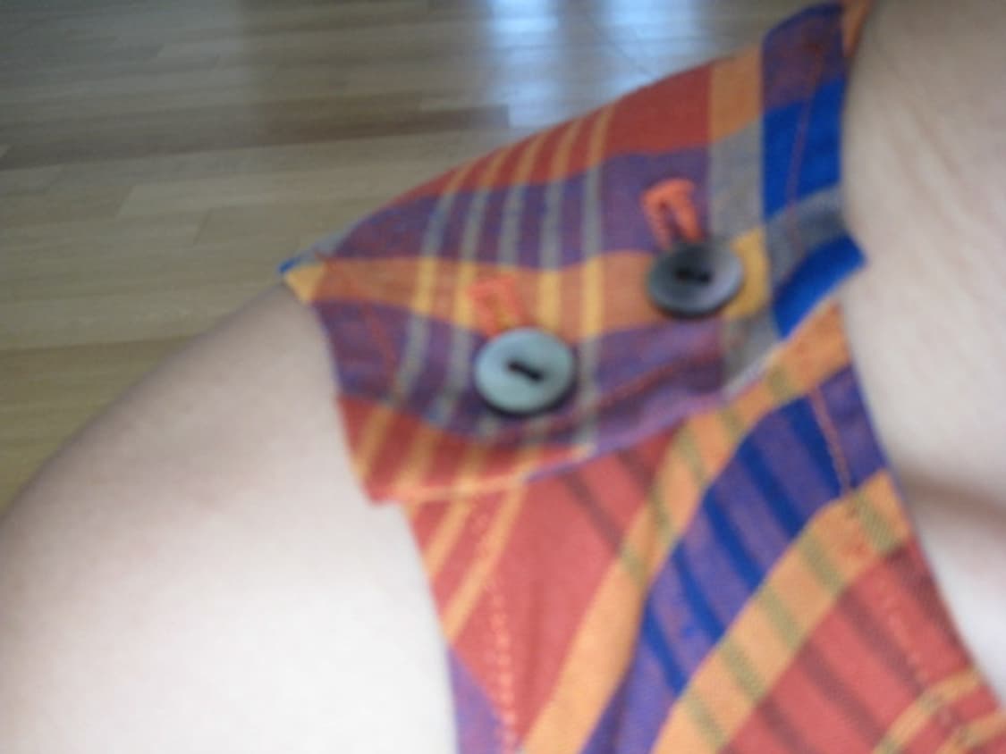 오렌지 체크무늬 롱원피스 상품이미지4