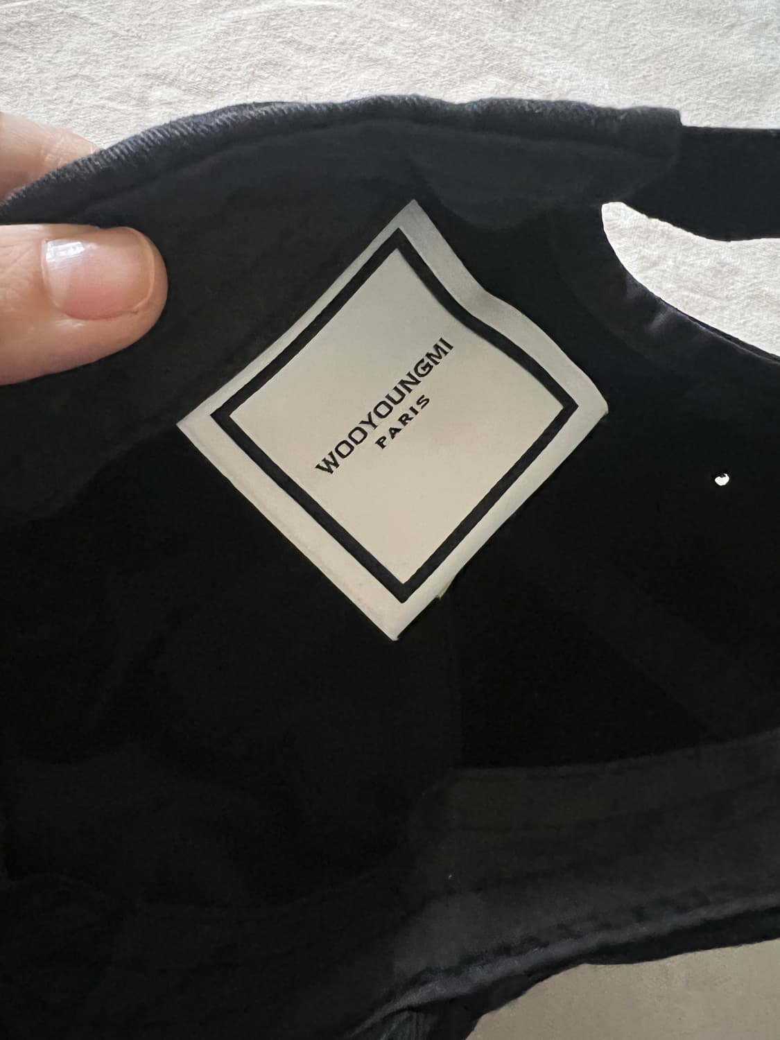 Wooyoungmi Paris Logo Ball Cap - Black 상품이미지6