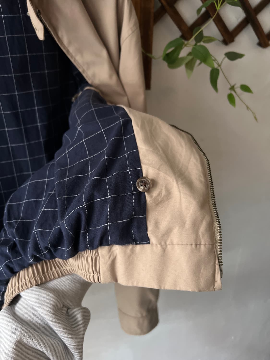 [M]폴로 랄프로렌 체크 라이닝 베이지 드리즐러 자켓 상품이미지7