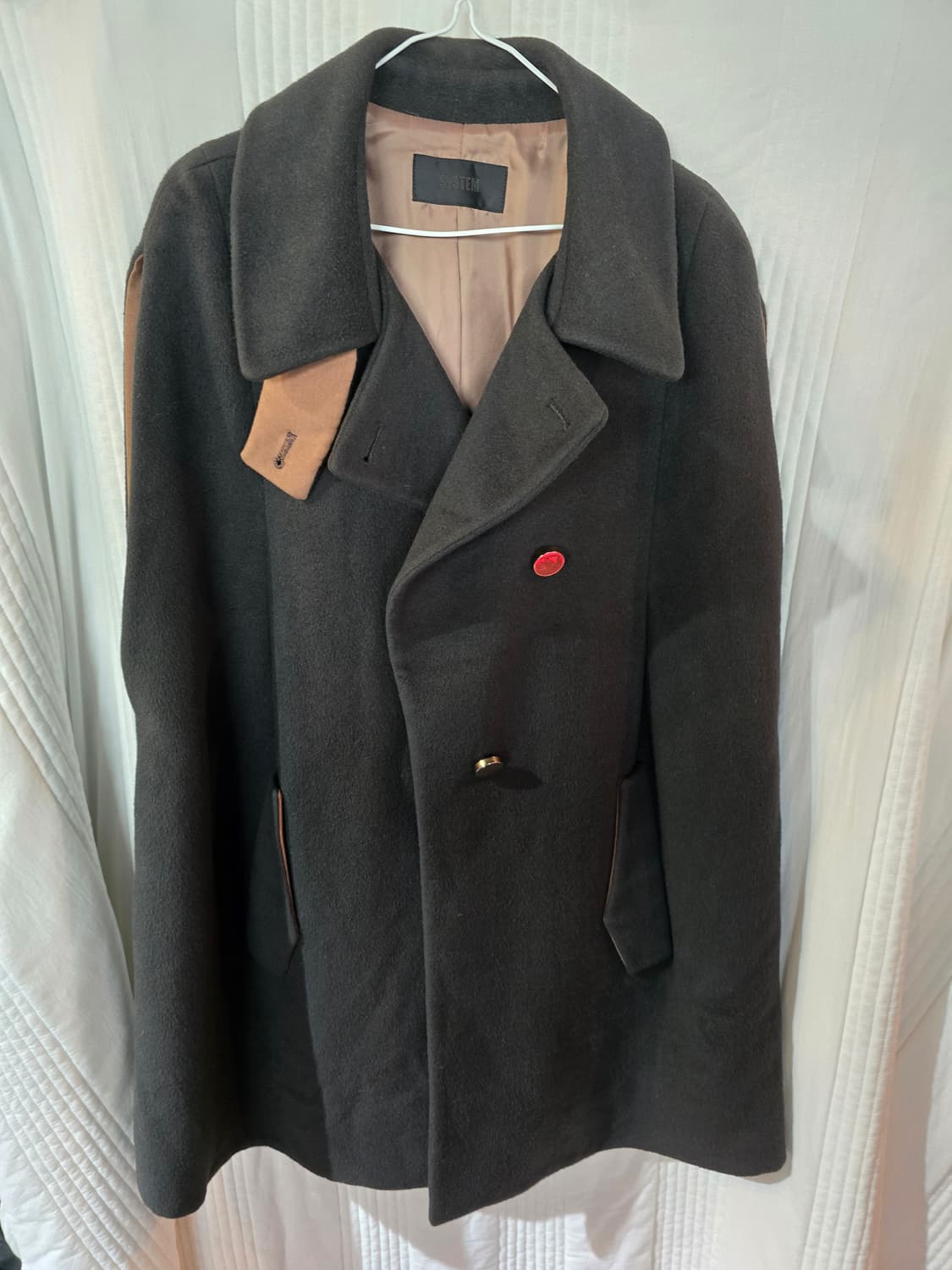 SYSTEM 시스템 더블 브레스트 오버핏 코트 상품이미지2