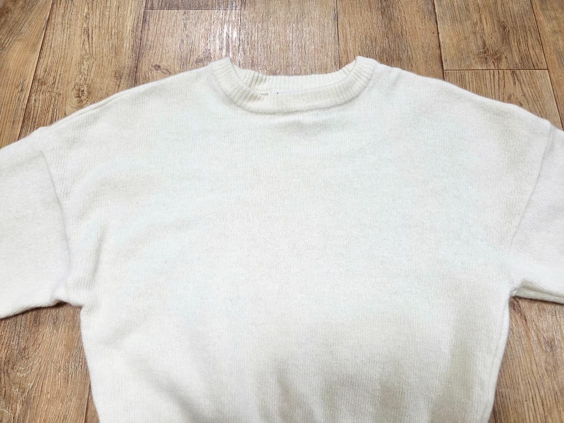 페이퍼문(PAPER MOON) 캐시울 셔츠소매 니트 프리사이즈 새상품 상품이미지4