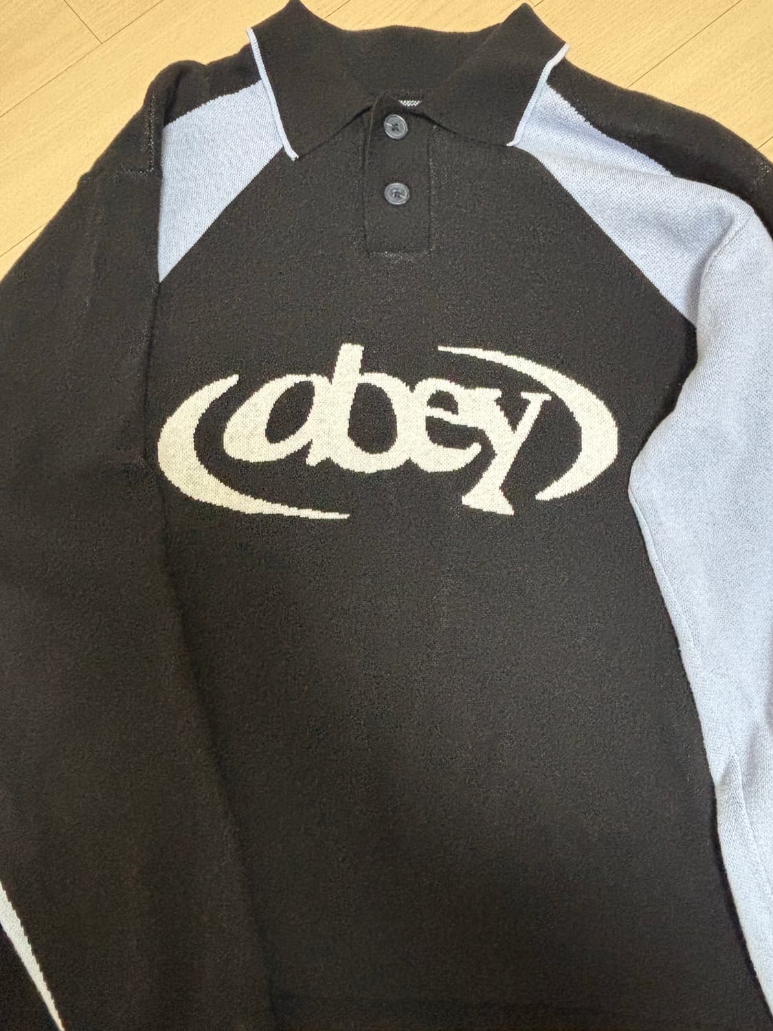 오베이 obey 카라 니트 L 상품이미지2