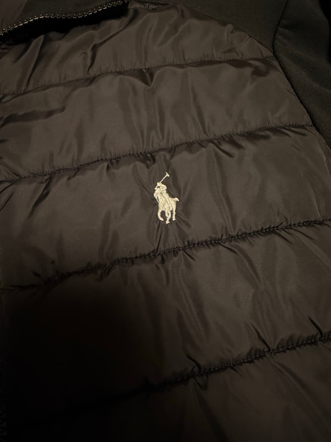 폴로 경량패딩 후드집업 블랙 상품이미지2