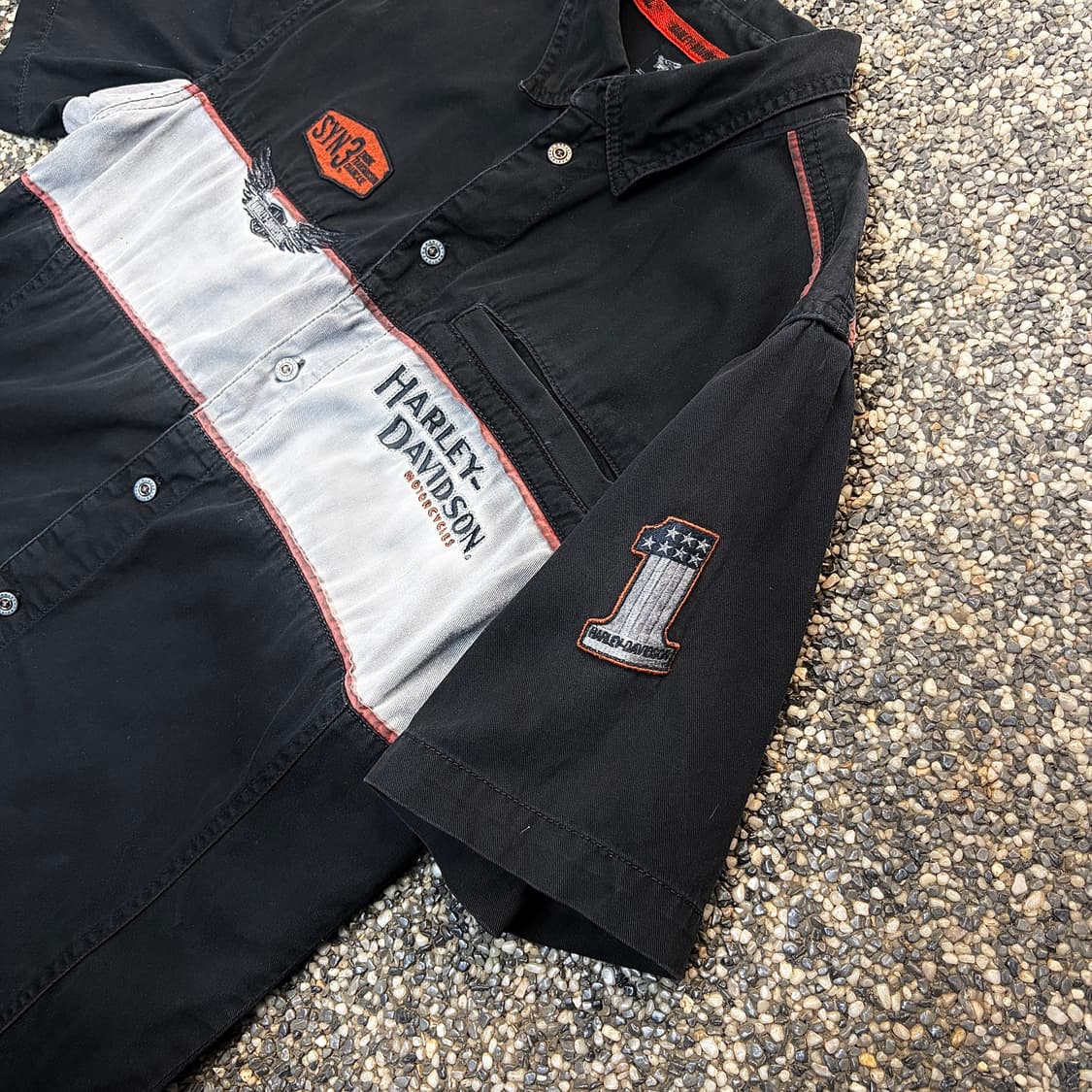 할리데이비슨 아이언 블록 반팔 셔츠 (L) 상품이미지5