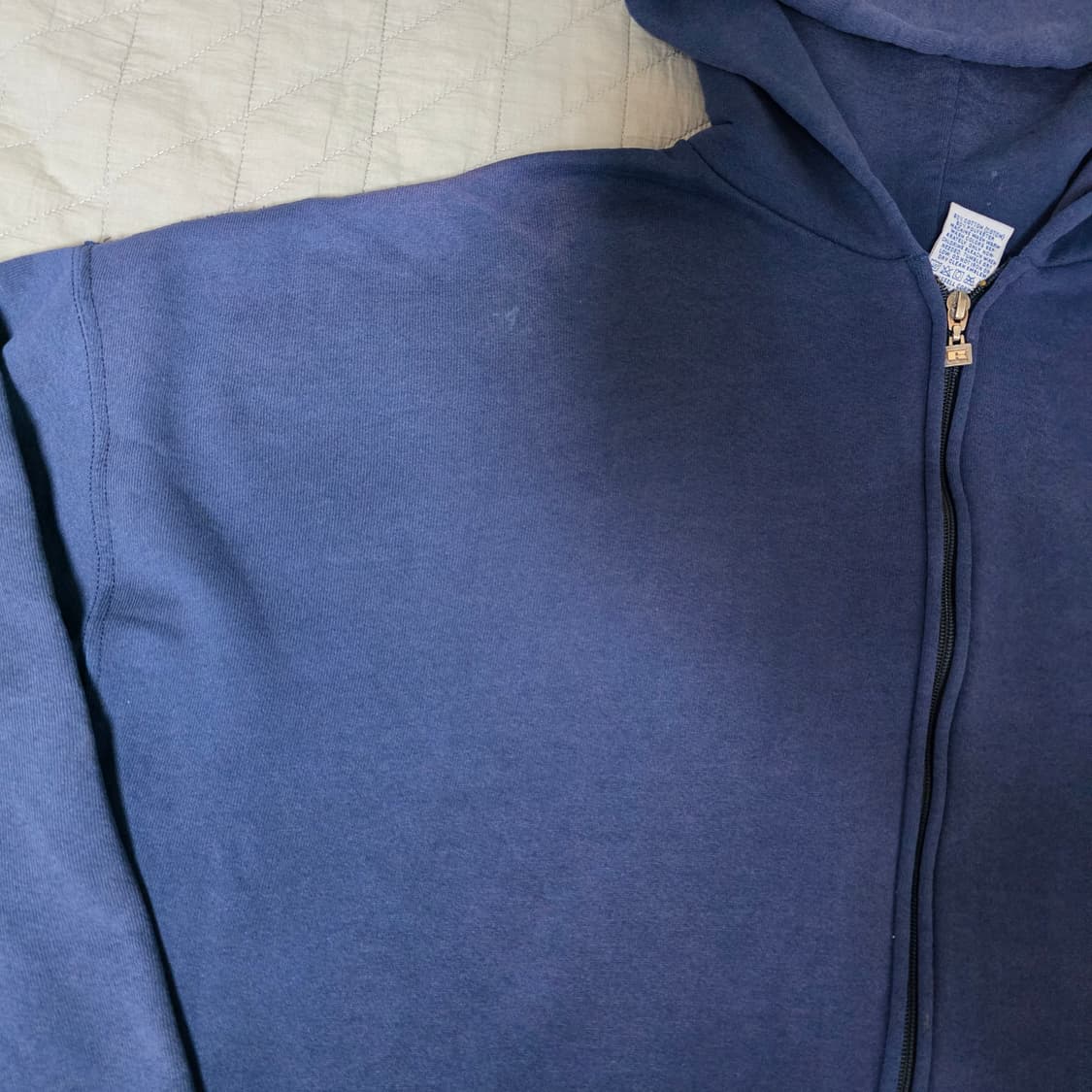 [XXL] 90s USA 빈티지 러셀 애슬레틱 후드집업 네이비 쿨페이드 상품이미지2