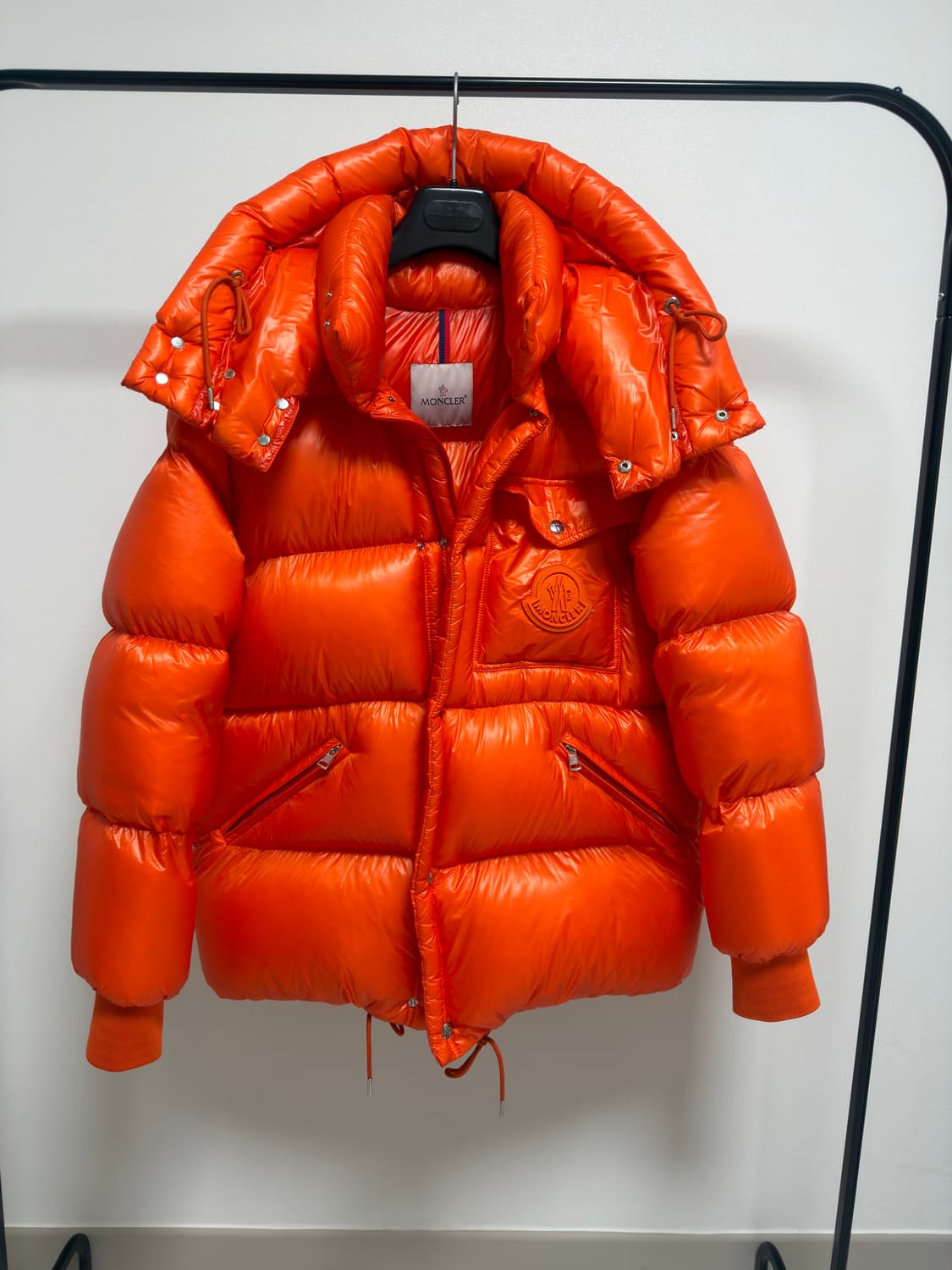 [국문택, 5사이즈] 몽클레어 라멘틴 쇼트 구스다운 패딩 오렌지 상품이미지1