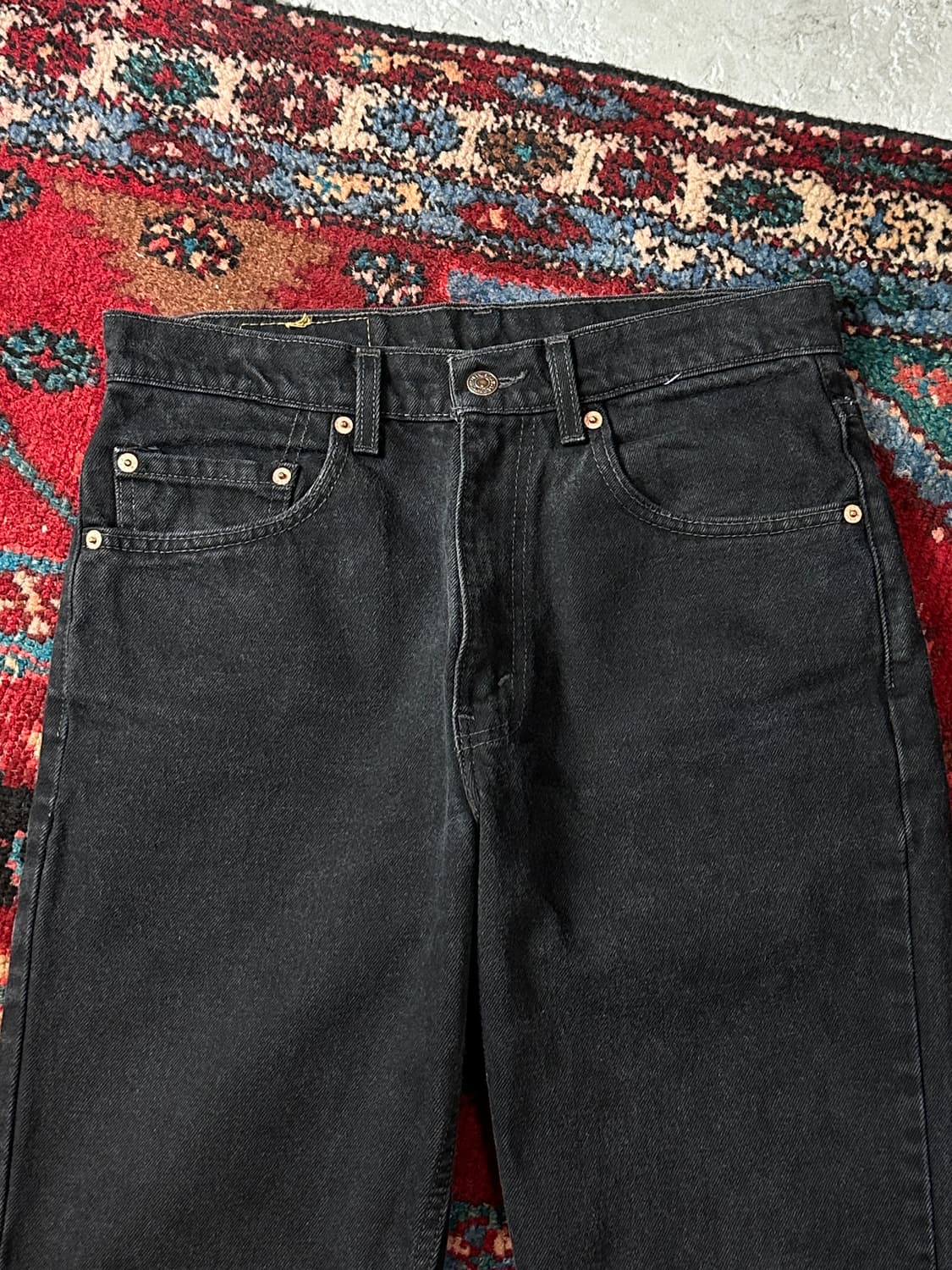 90's USA Made 빈티지 리바이스 517 블랙 부츠컷 상품이미지5