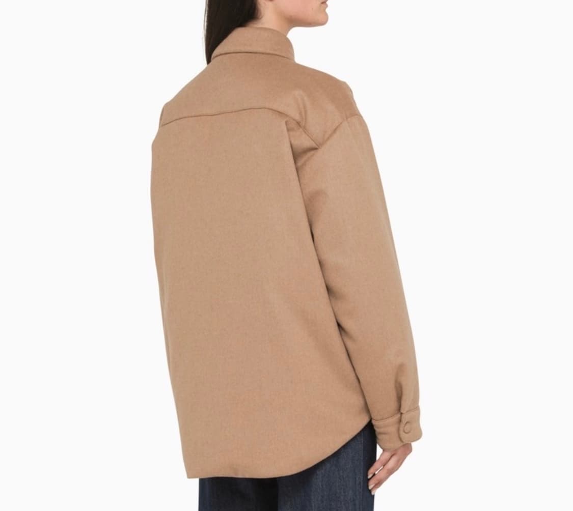 미우미우 카멜헤어 패디드 패딩 셔츠 자켓 상품이미지7