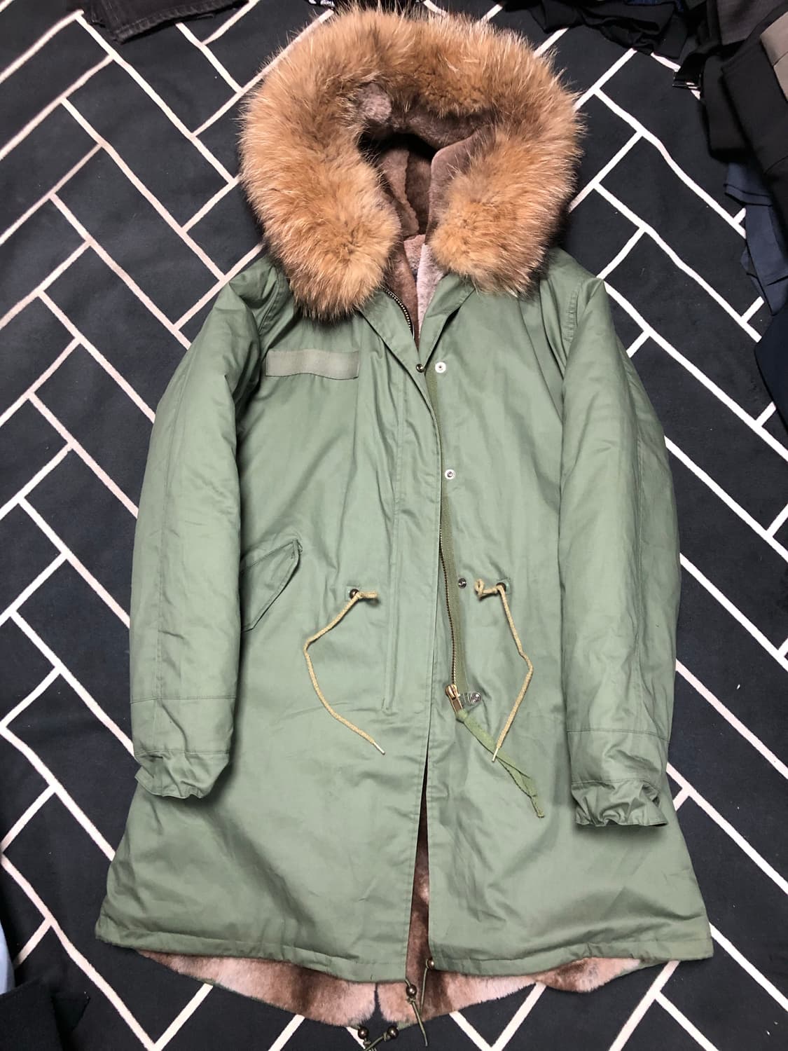 (새제품특가)미스터앤미세스st 빅라쿤퍼 야상패딩/무스탕에르메스올세인츠 상품이미지1