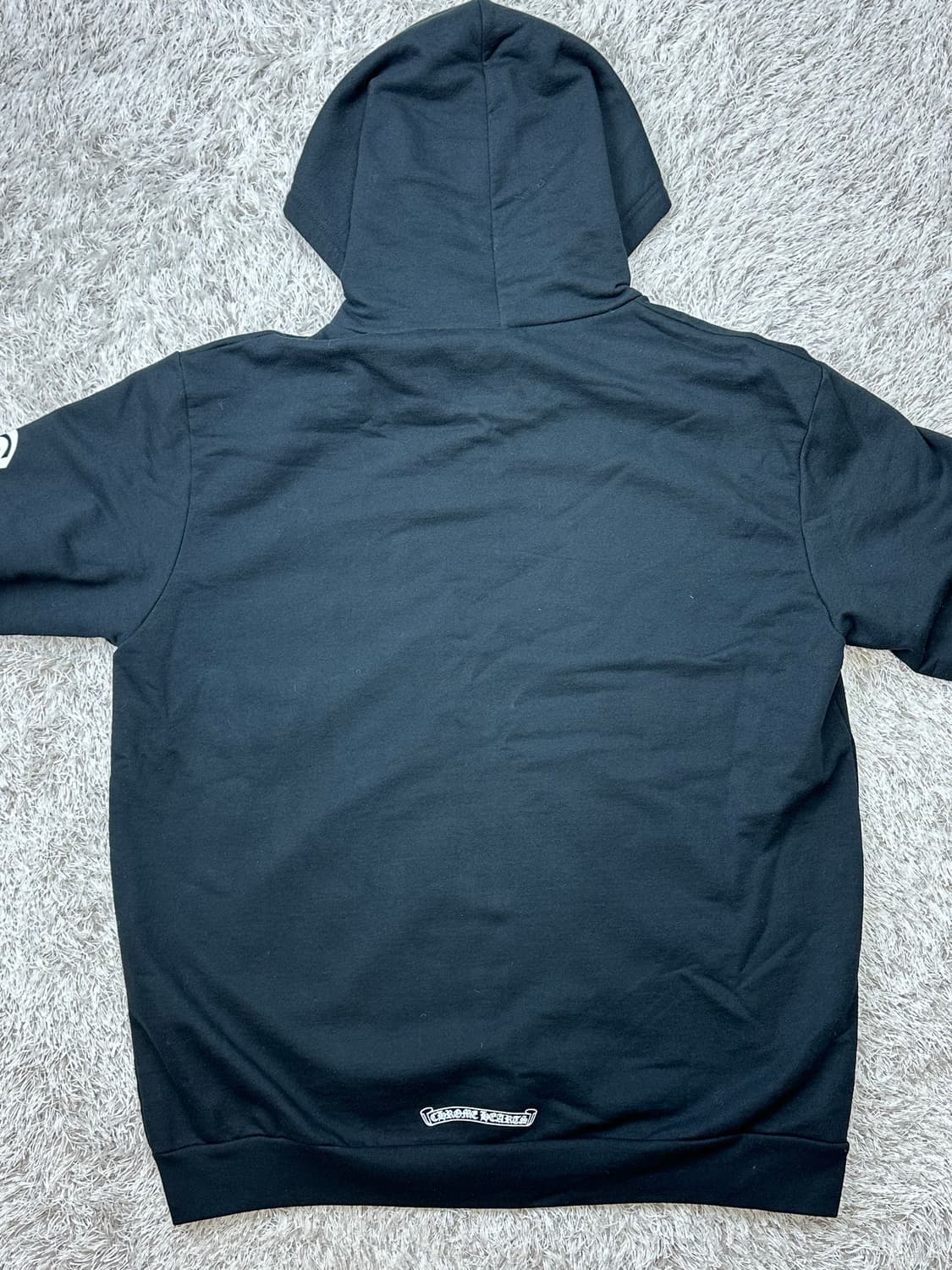 [L] 정품 크롬하츠 버티컬 롱 플리스 집업 후드 블랙 상품이미지7