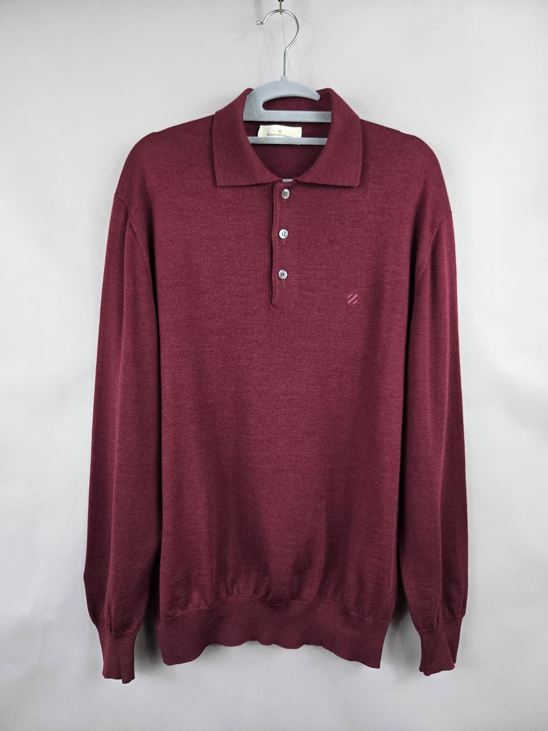 [무료배송]에르메네질도 제냐 50 남성 울100 카라 긴팔 니트 니트티 상품이미지1