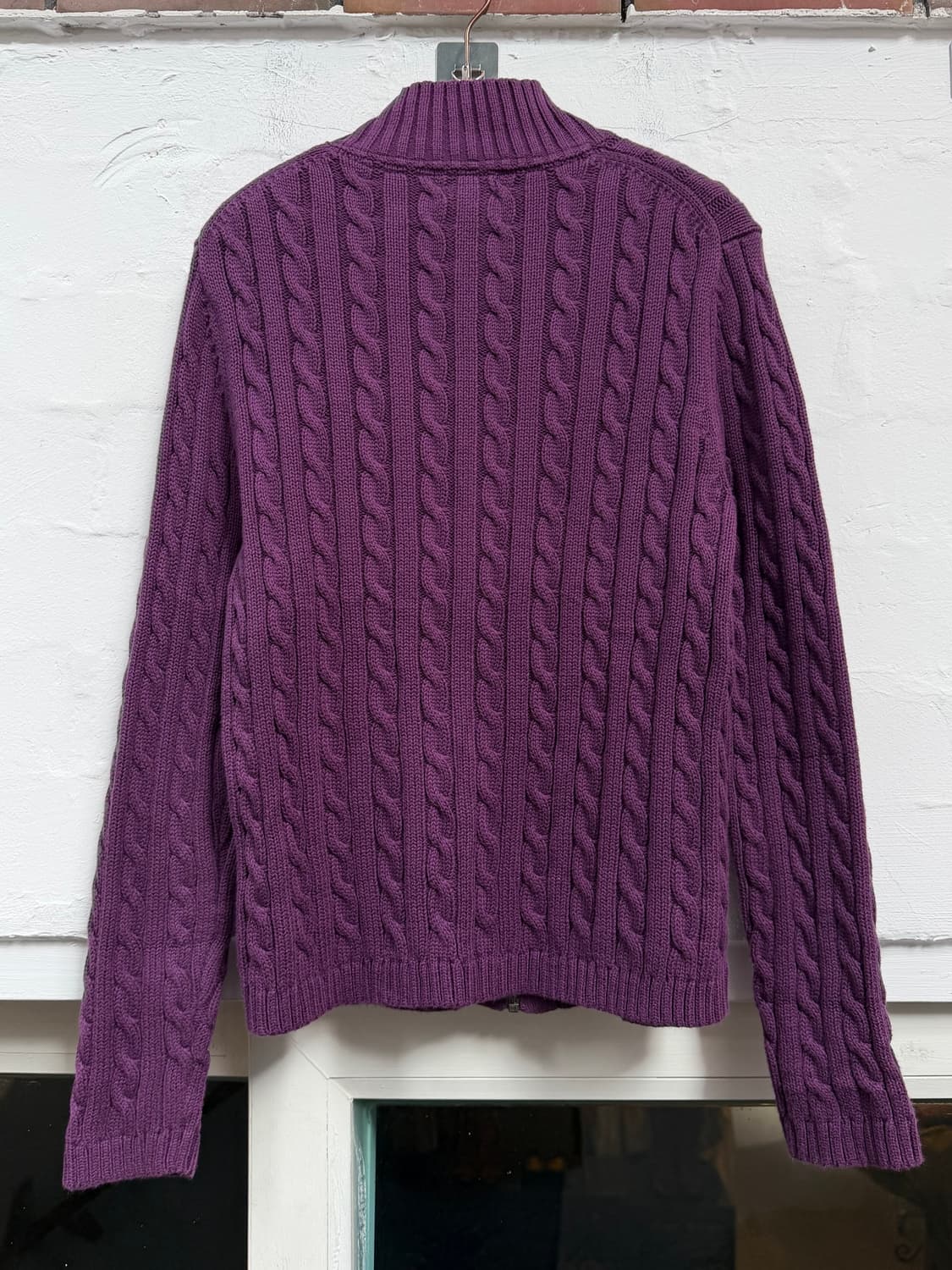 L.L.Bean 퍼플 코튼 니트 집업 XS 상품이미지6