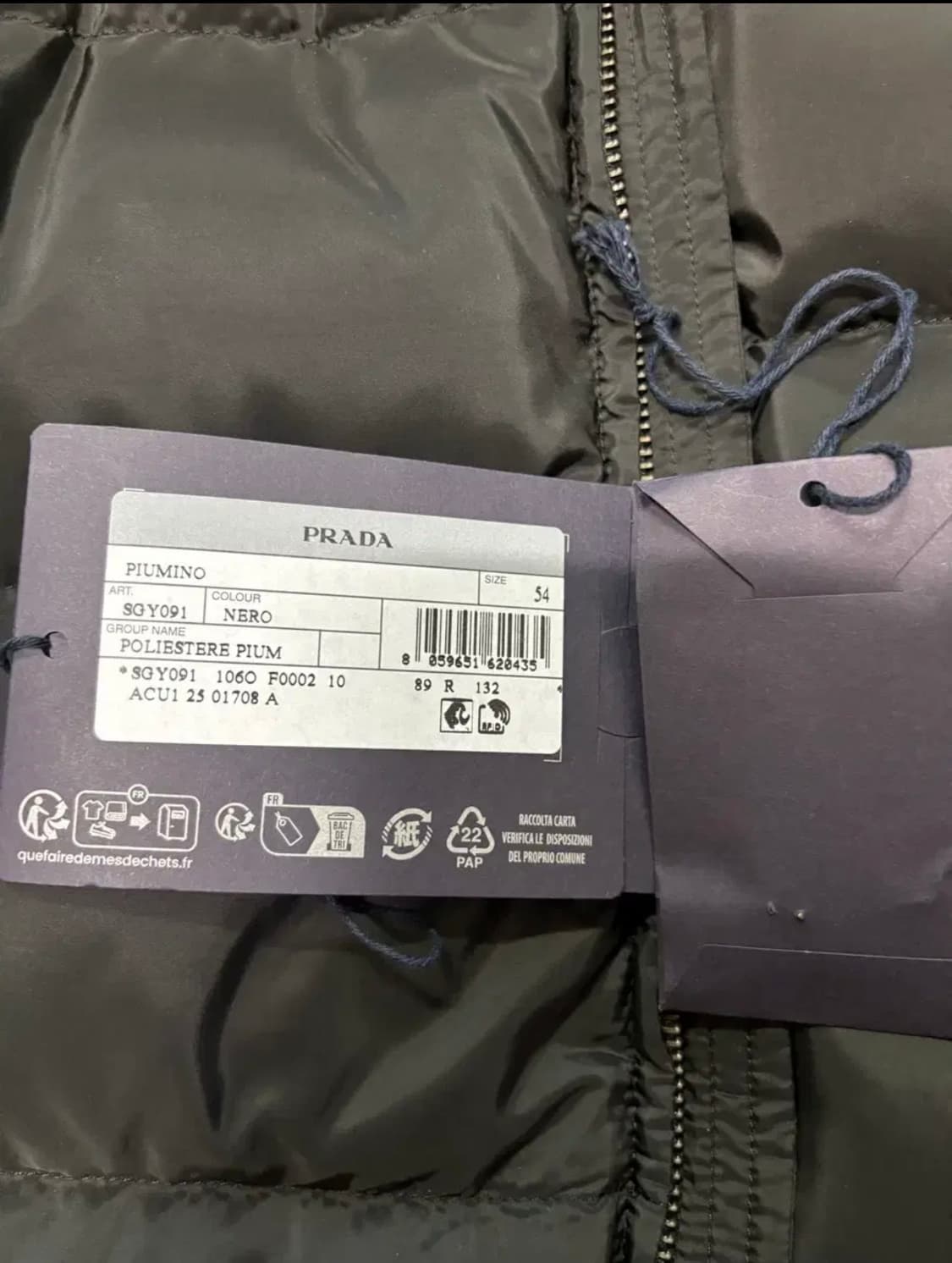 프라다 sgy091 패딩 54 사이즈 상품이미지6