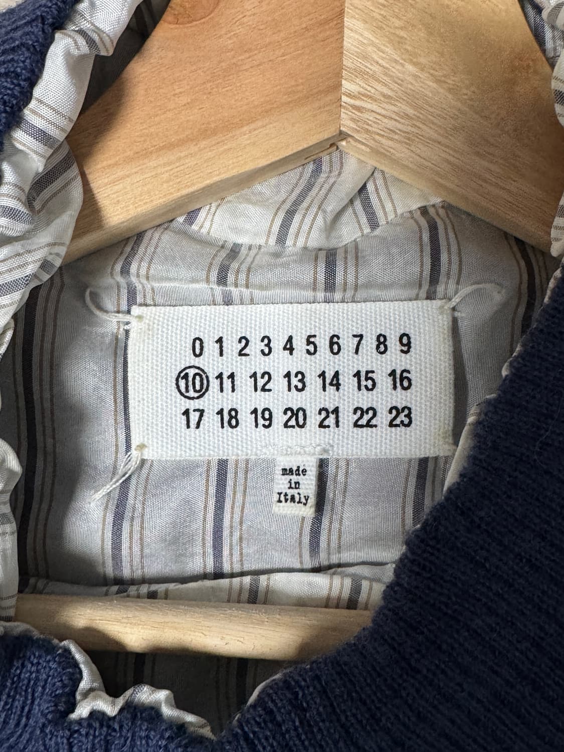 [L] 마르지엘라 21 ss 디스트로이드 레이어드 니트 네이비 상품이미지4