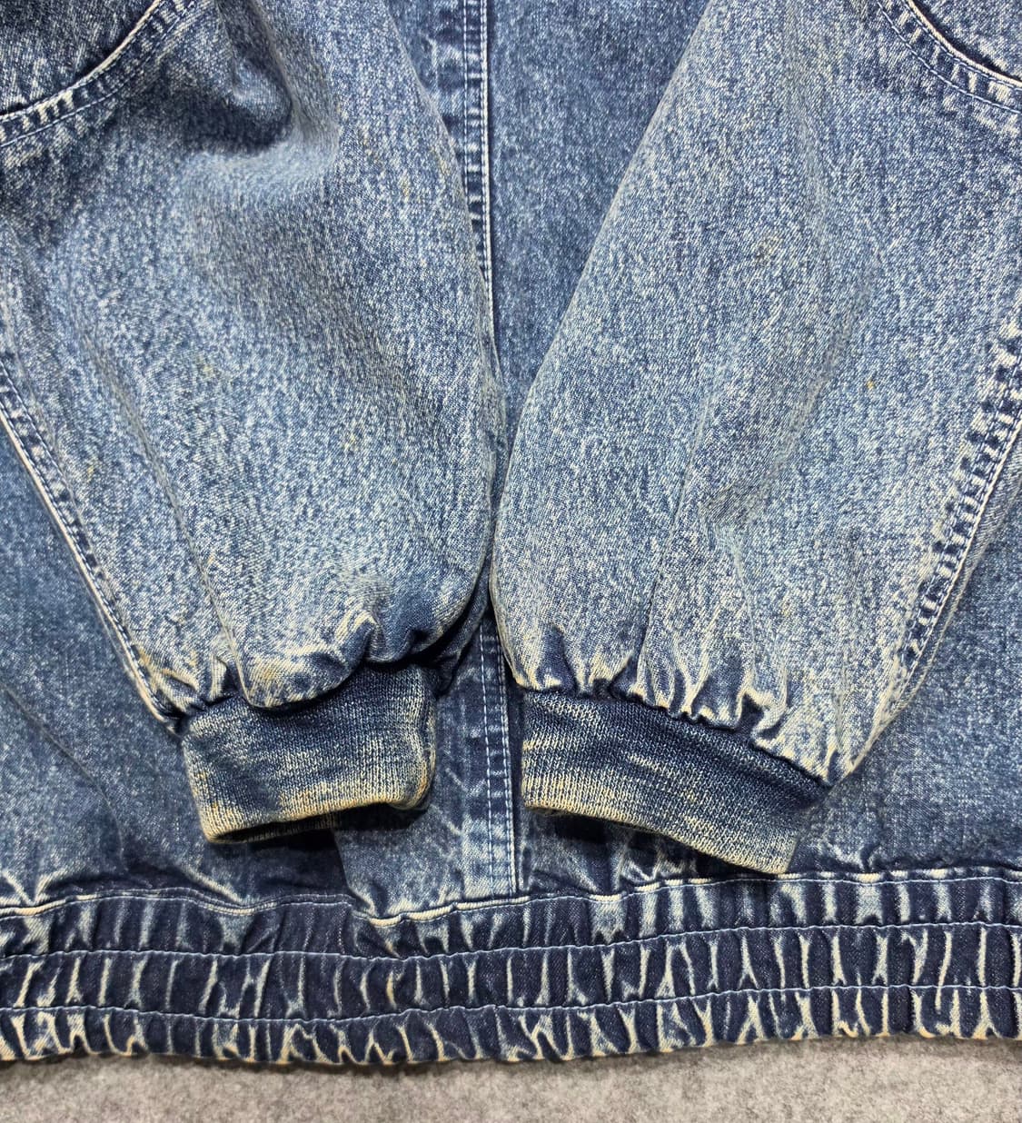 빈티지 자수 디테일 애시드워싱 데님자켓 청자켓 상품이미지8