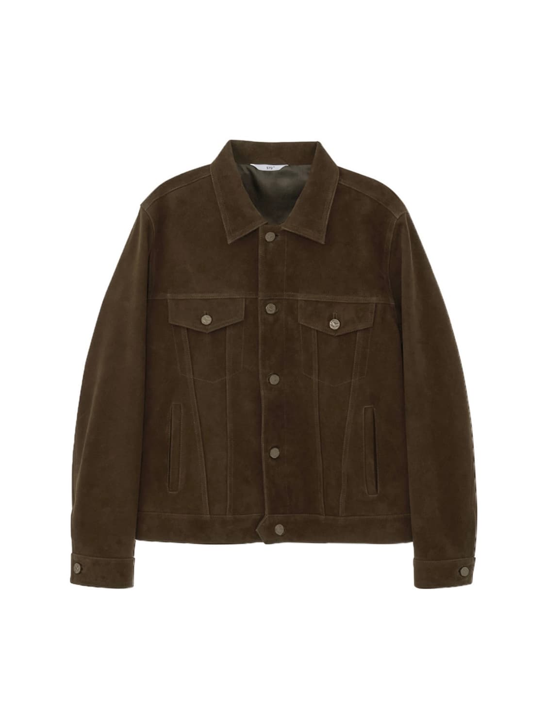 [M] STU 고트 스웨이드 레더 가죽 트러커 자켓 브라운 상품이미지10