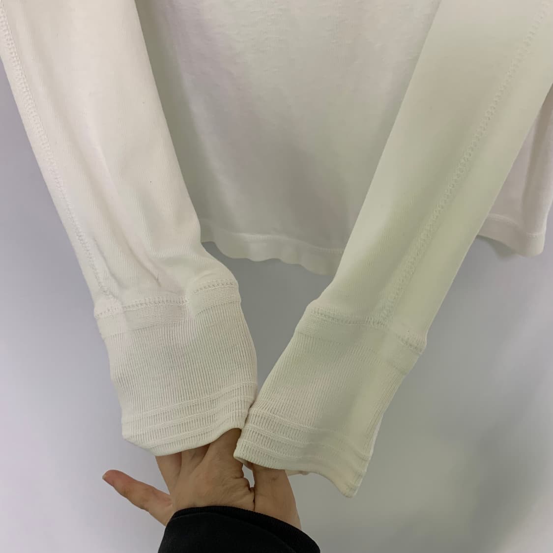 폴로 랄프로렌 버튼 헨리넥 롱슬리브 긴팔 티셔츠 아이보리 남성 S 상품이미지6