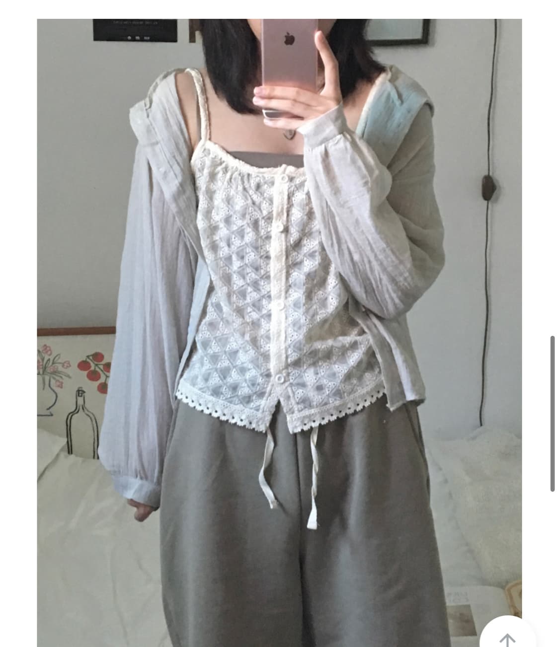포포리 레이스 빈티지 뷔스티에 나시 상품이미지1